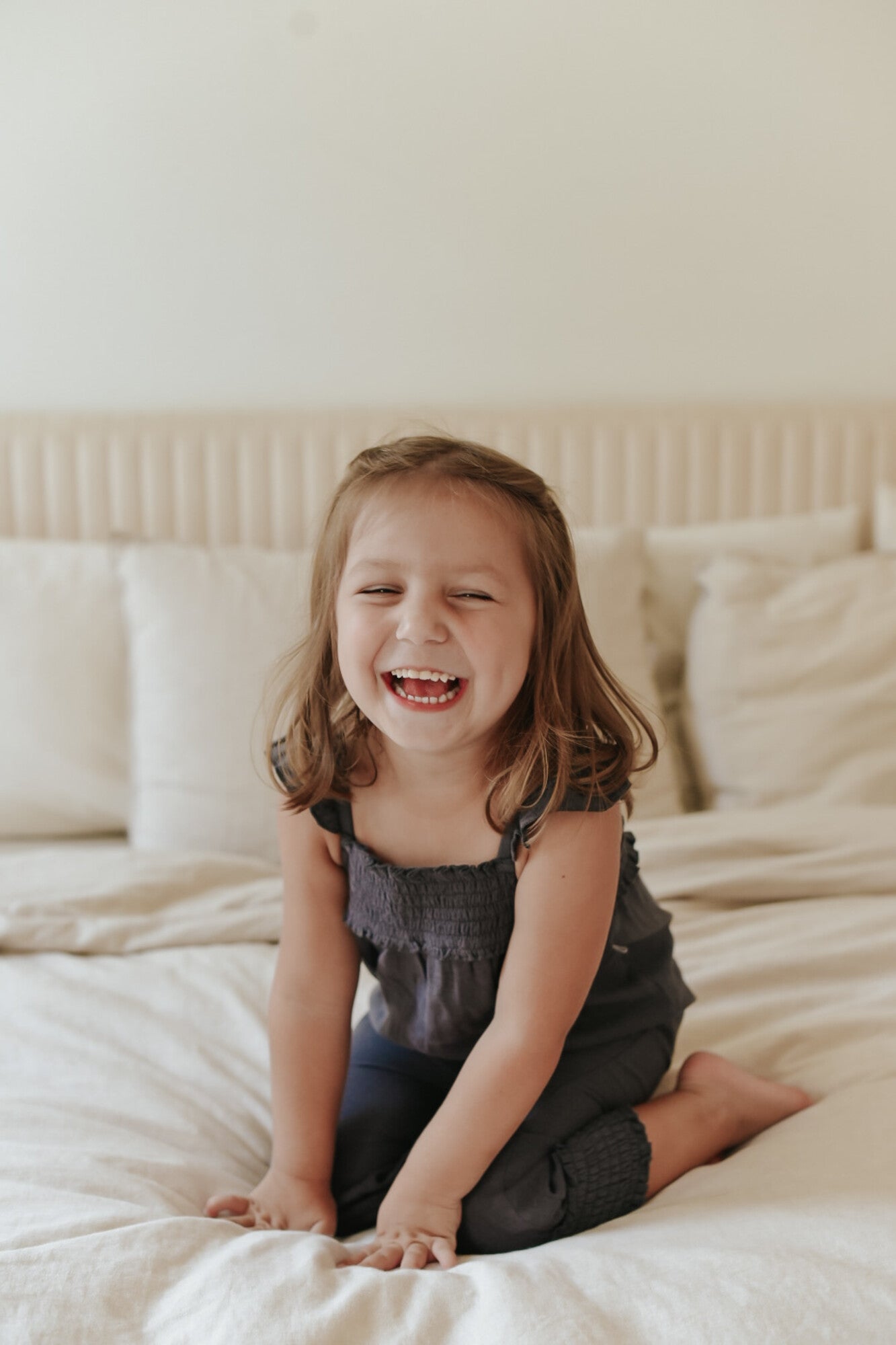 Chia Seed - Kid's Organic Muslin Sleeveless Romper