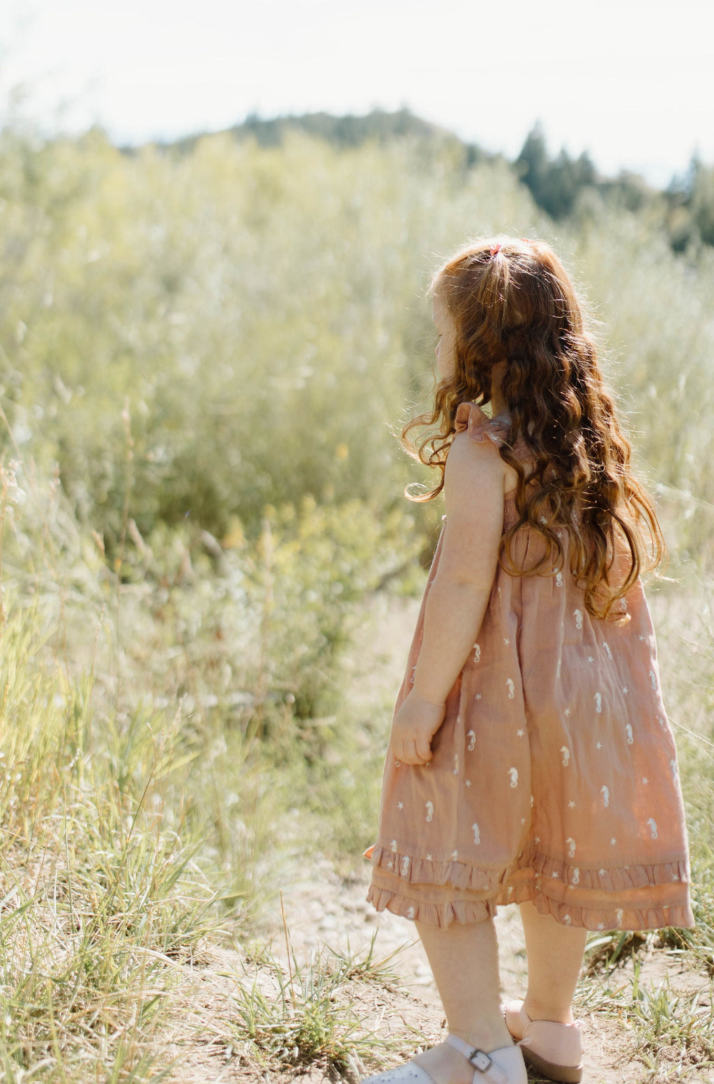 Adobe Seahorse - Kid's Organic Muslin Summer Dress