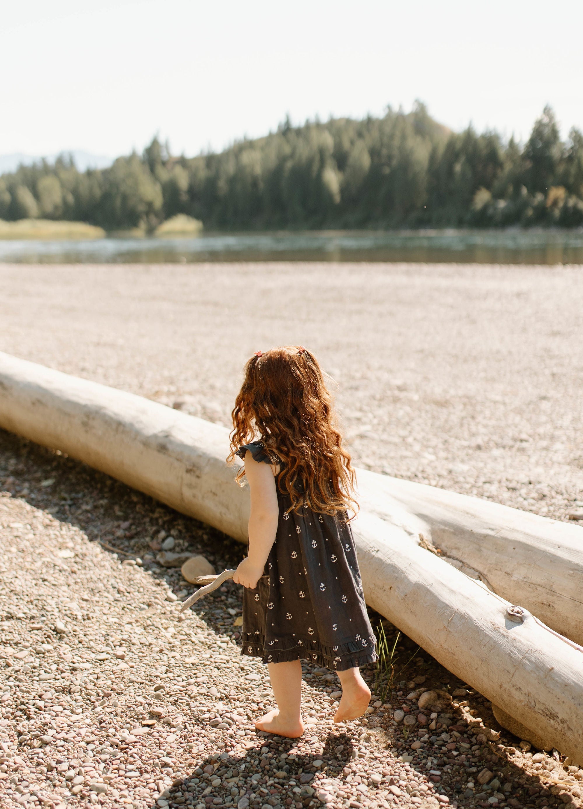 Chia Anchor - Kid's Organic Muslin Summer Dress
