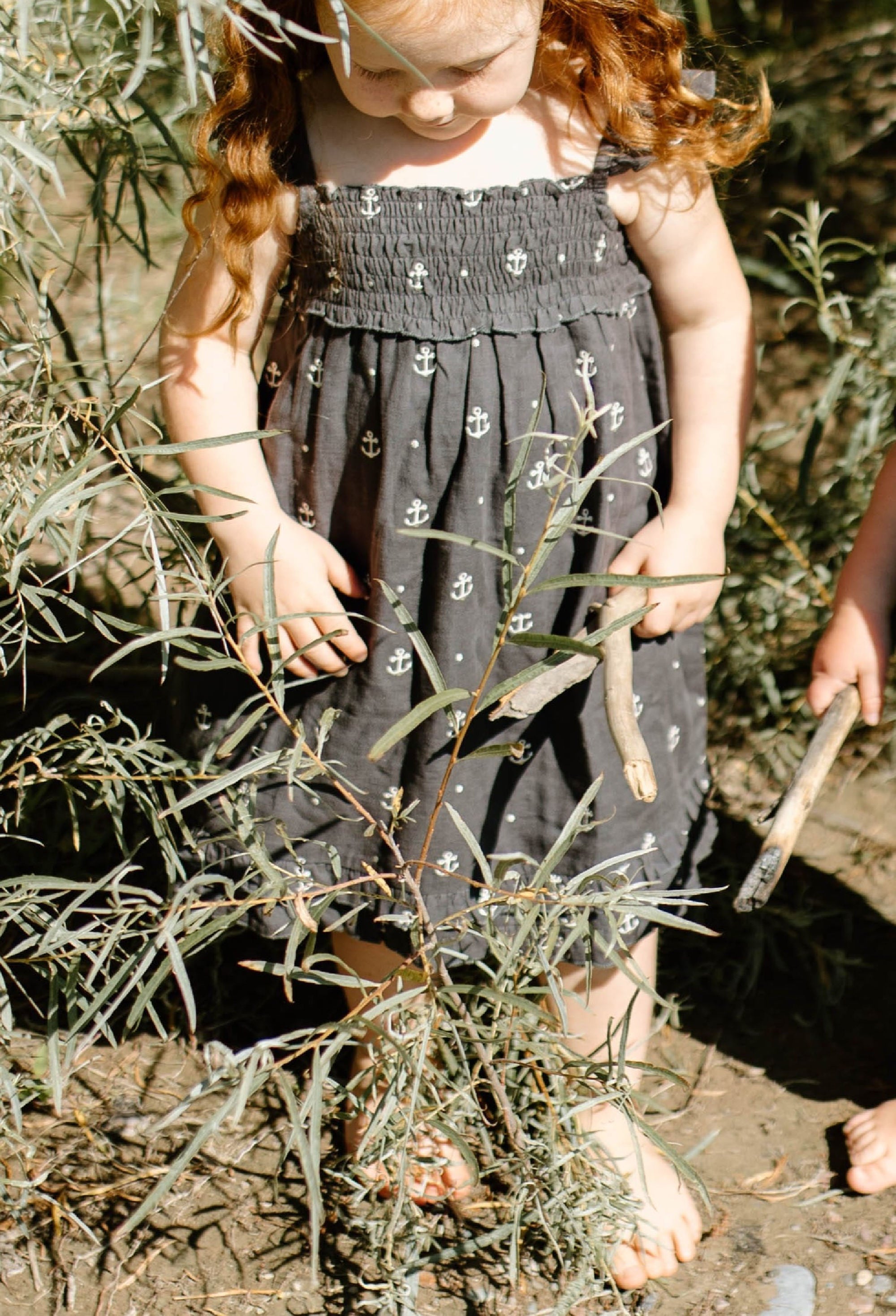 Chia Anchor - Kid's Organic Muslin Summer Dress