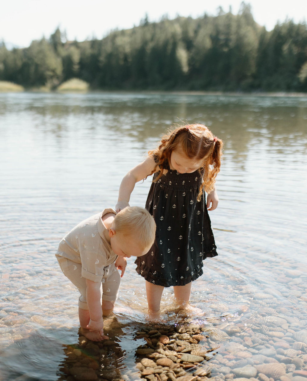 Chia Anchor - Kid's Organic Muslin Summer Dress