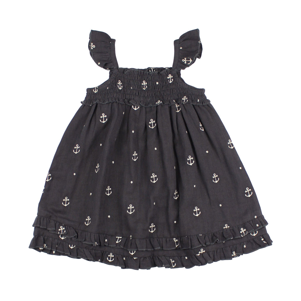 Chia Anchor - Kid's Organic Muslin Summer Dress