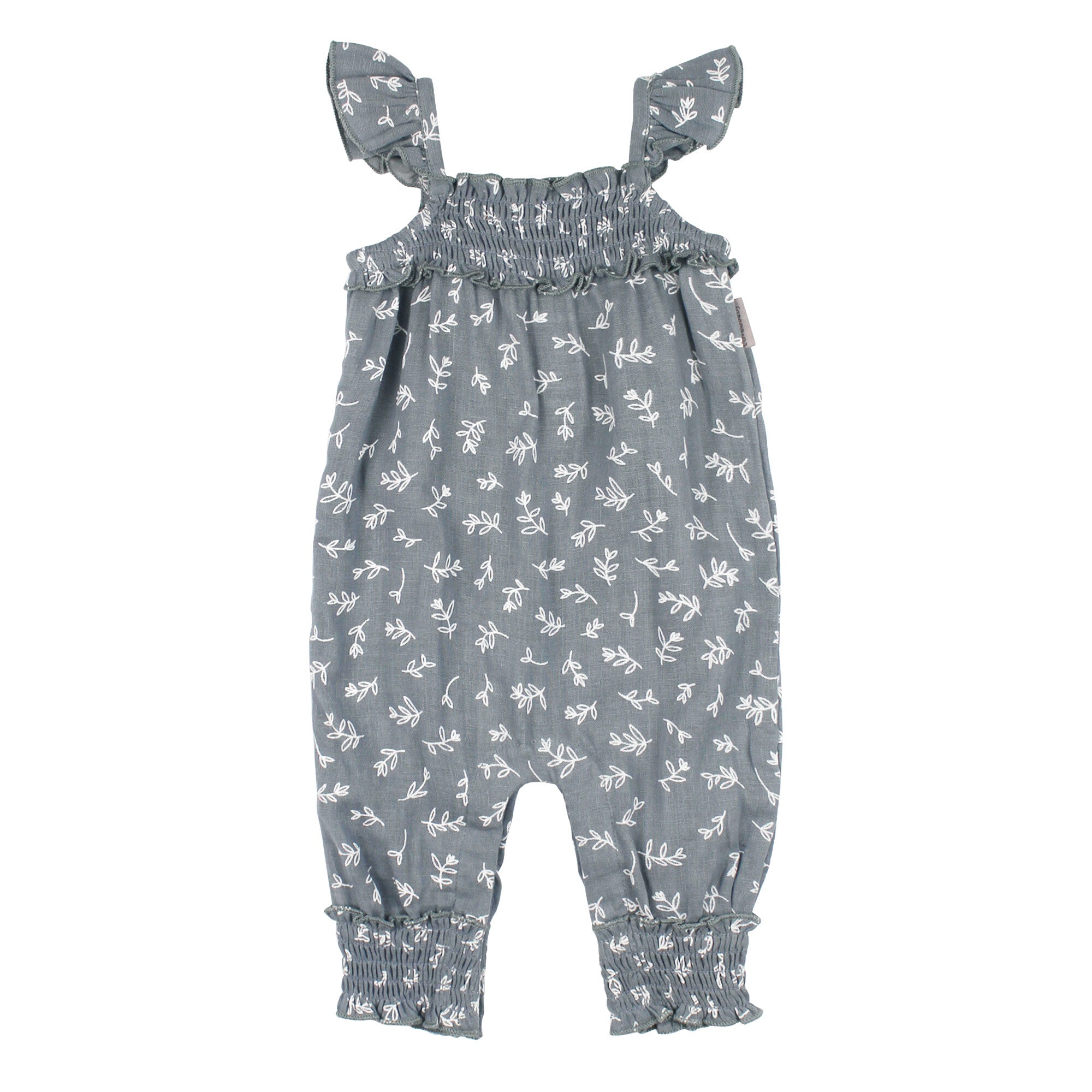 Twilight Leaves - Organic Muslin Sleeveless Romper