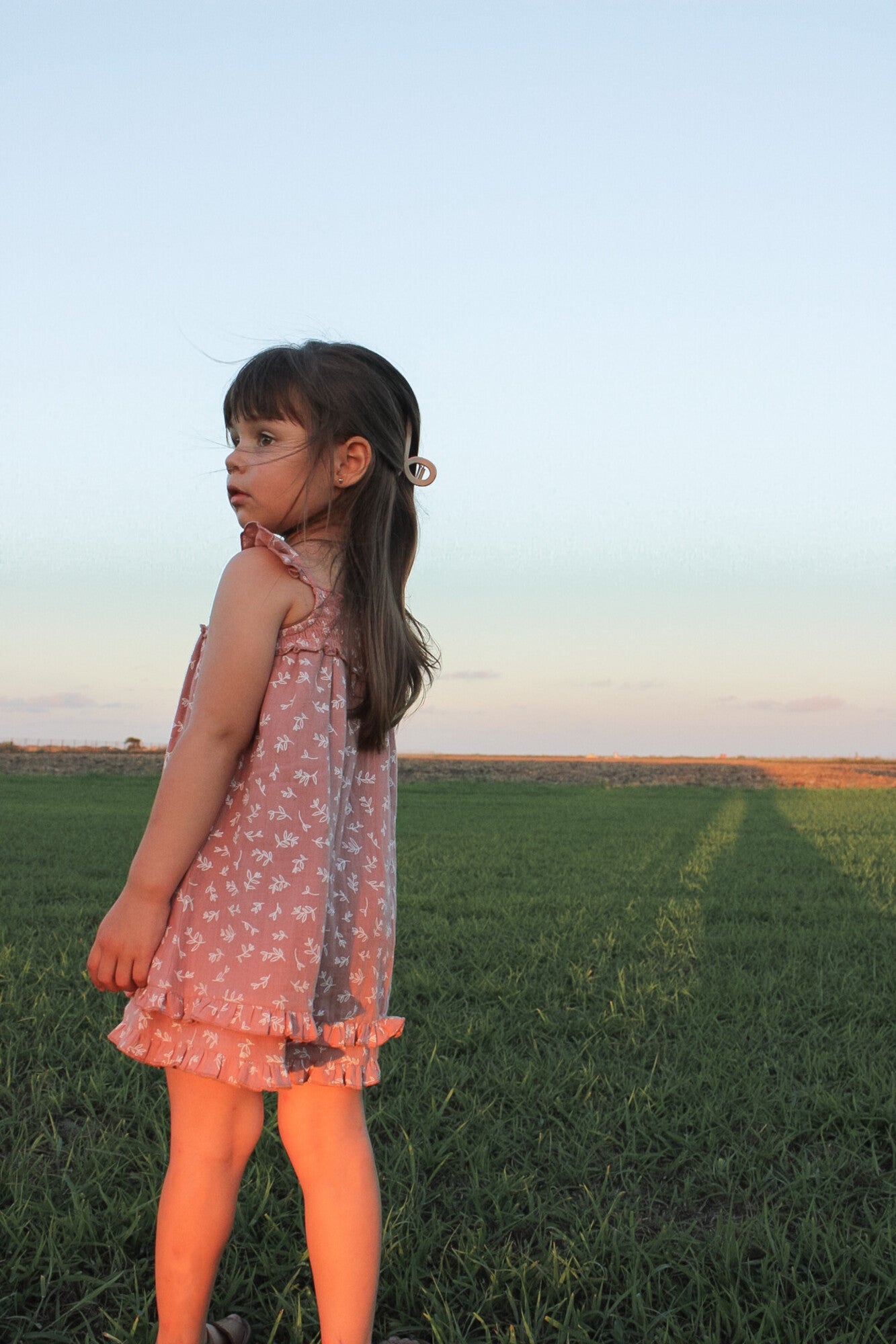 Desert Rose Leaves - Organic Muslin Summer Dress