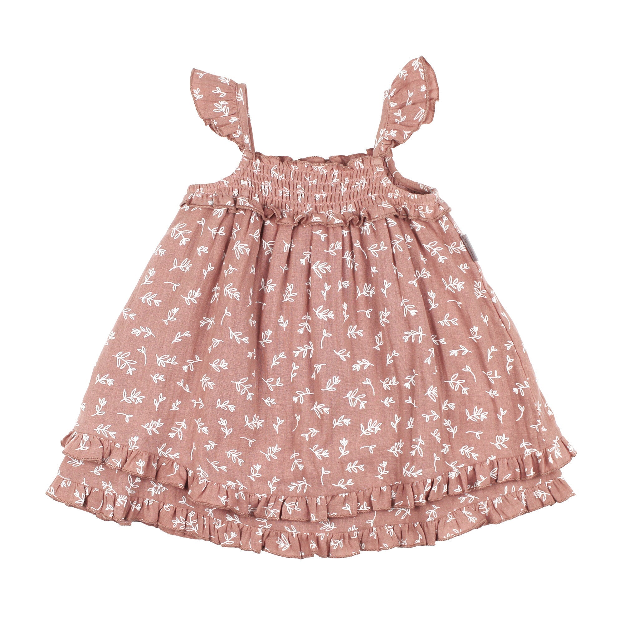 Desert Rose Leaves - Organic Muslin Summer Dress