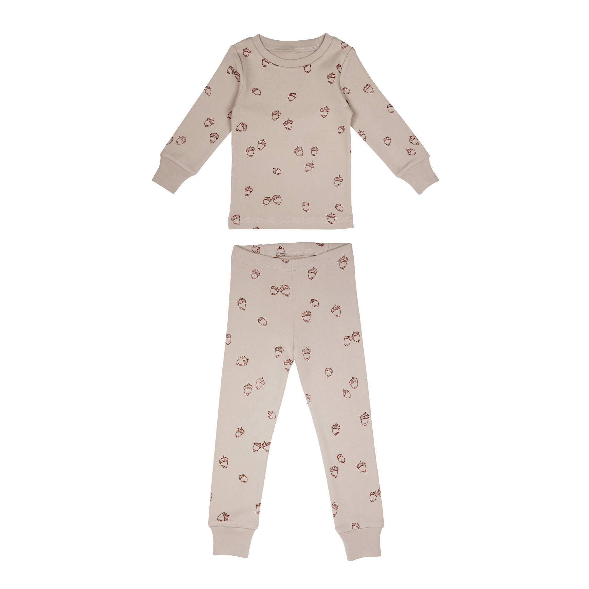Oatmeal Acorn - Kids' Organic PJ Set