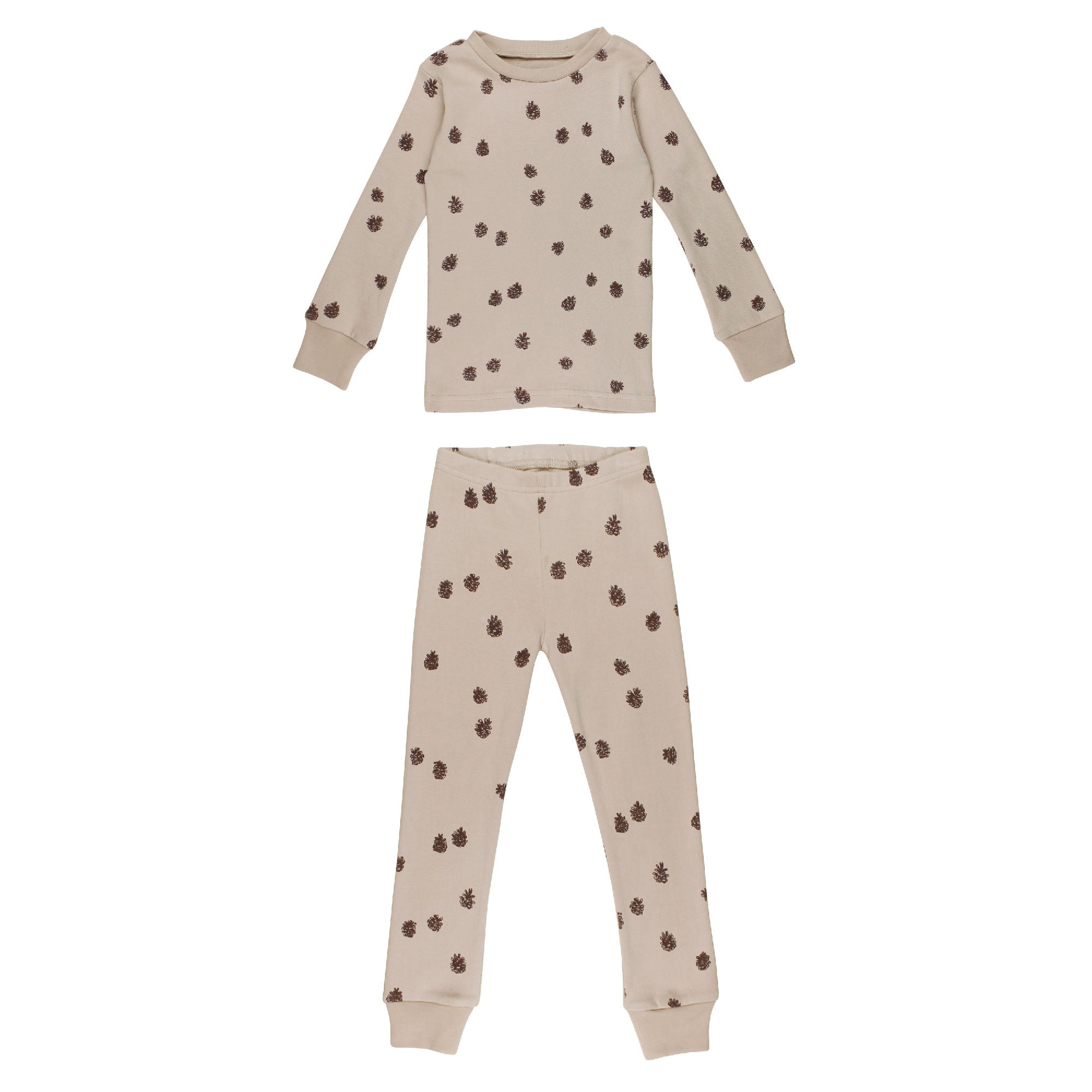 Oatmeal Pinecone - Kids' Organic PJ Set