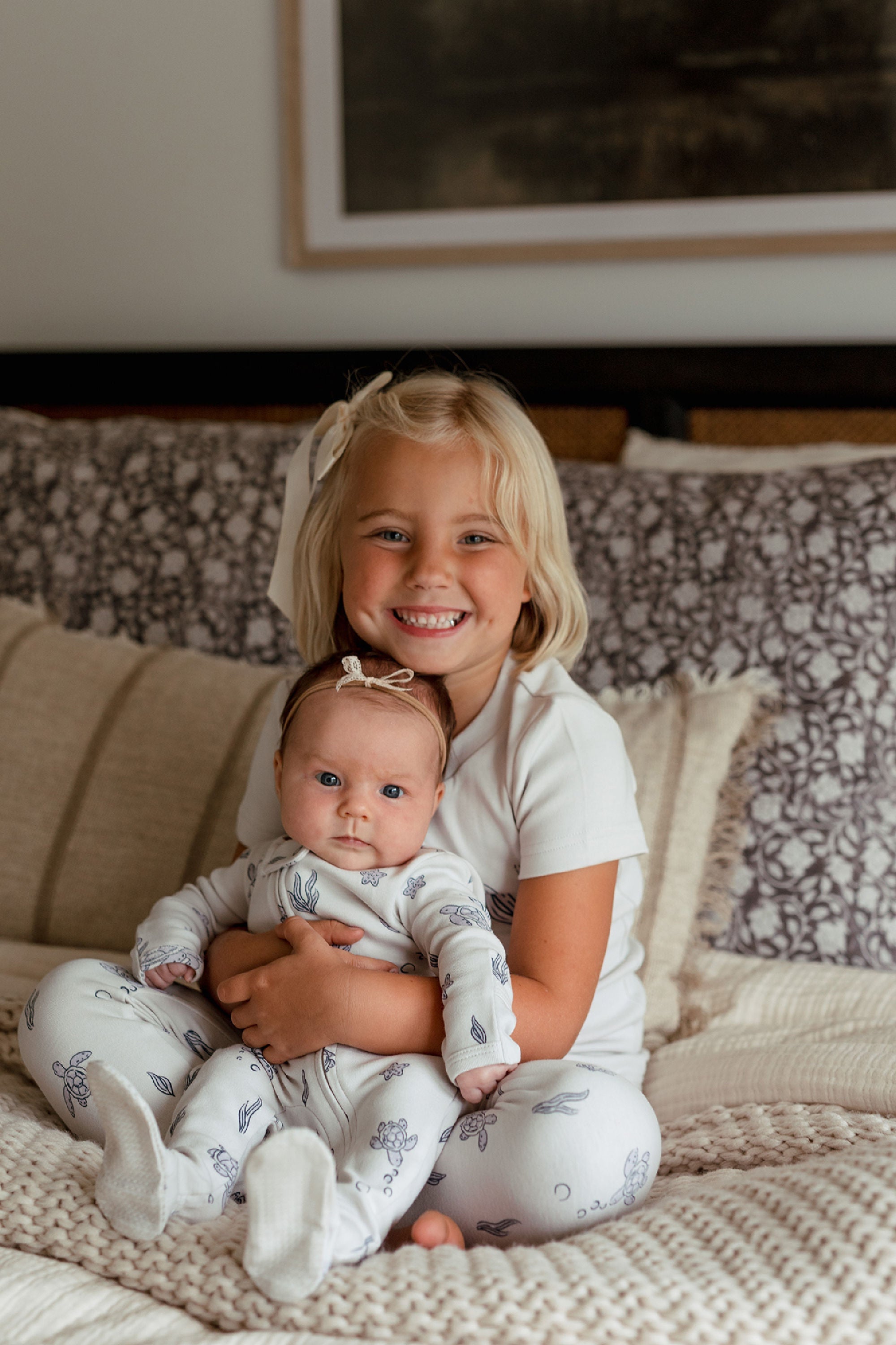 Sea Turtle - Kids' Organic S/Sleeve PJ Set
