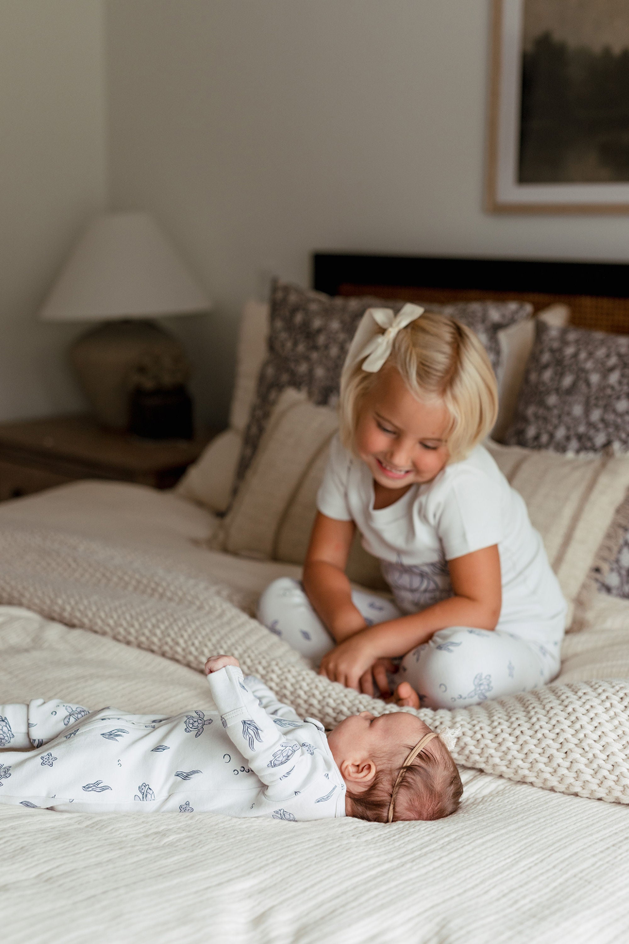Sea Turtle - Kids' Organic S/Sleeve PJ Set