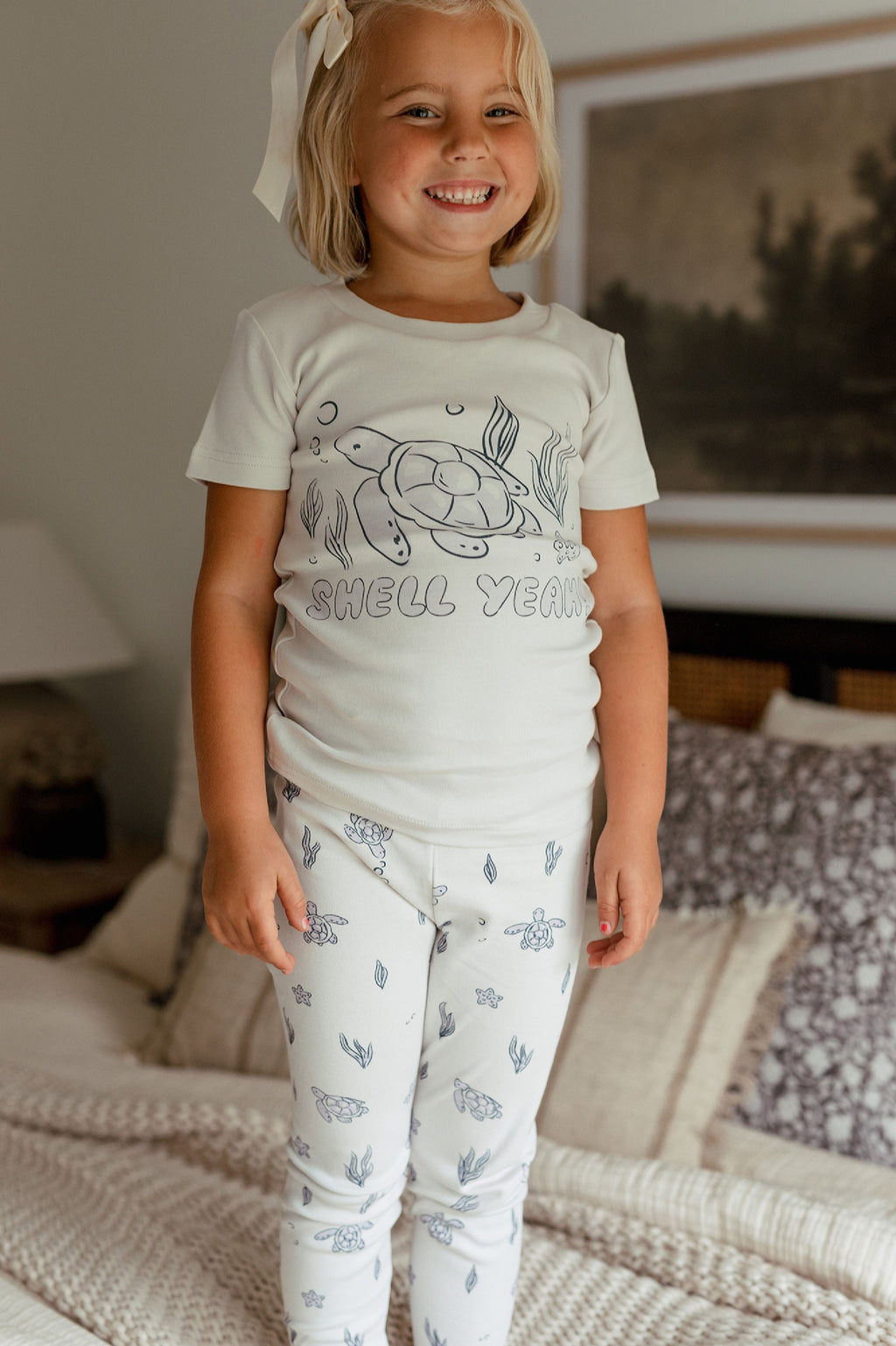 Sea Turtle - Kids' Organic S/Sleeve PJ Set