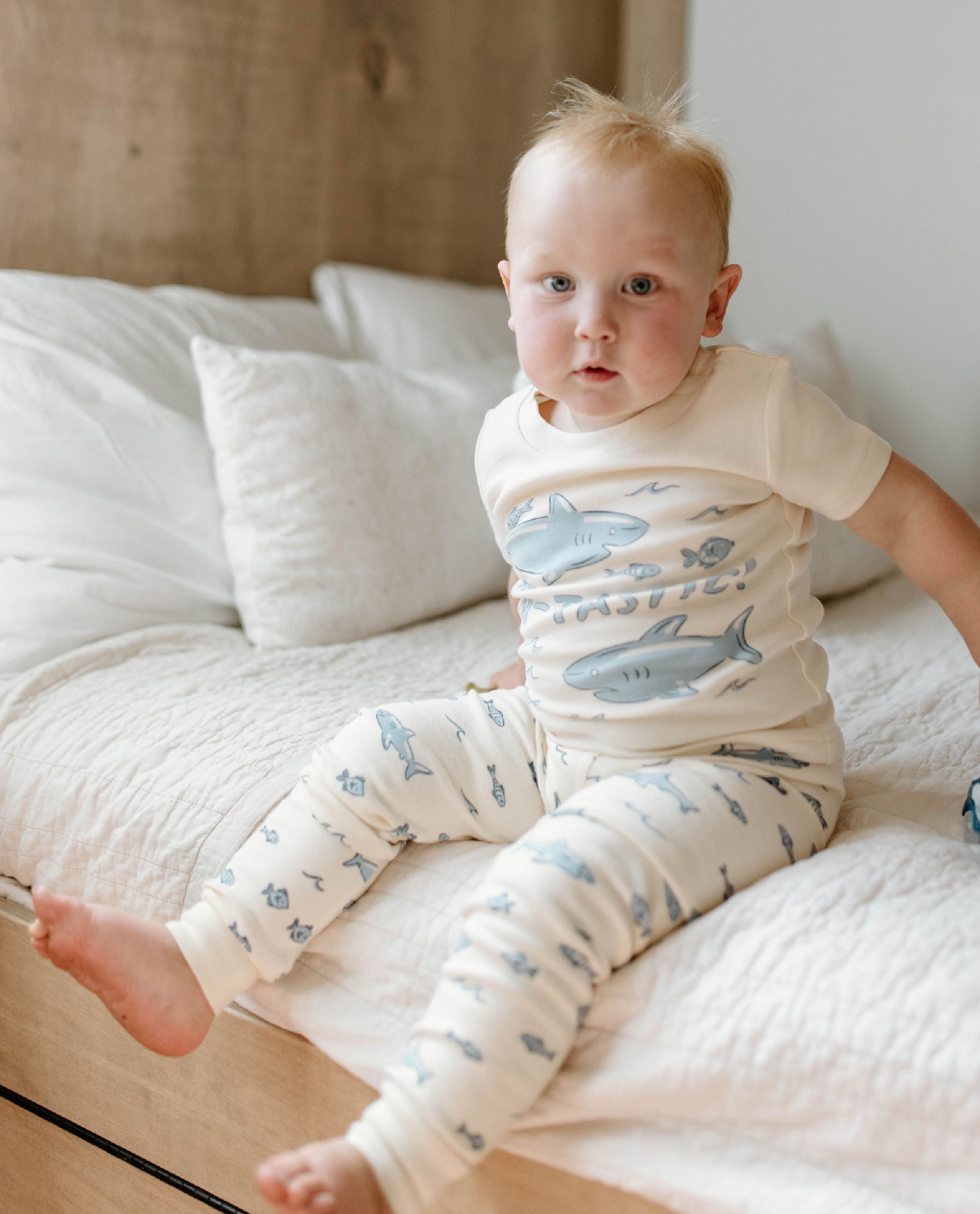 Shark - Kids' Organic S/Sleeve PJ Set
