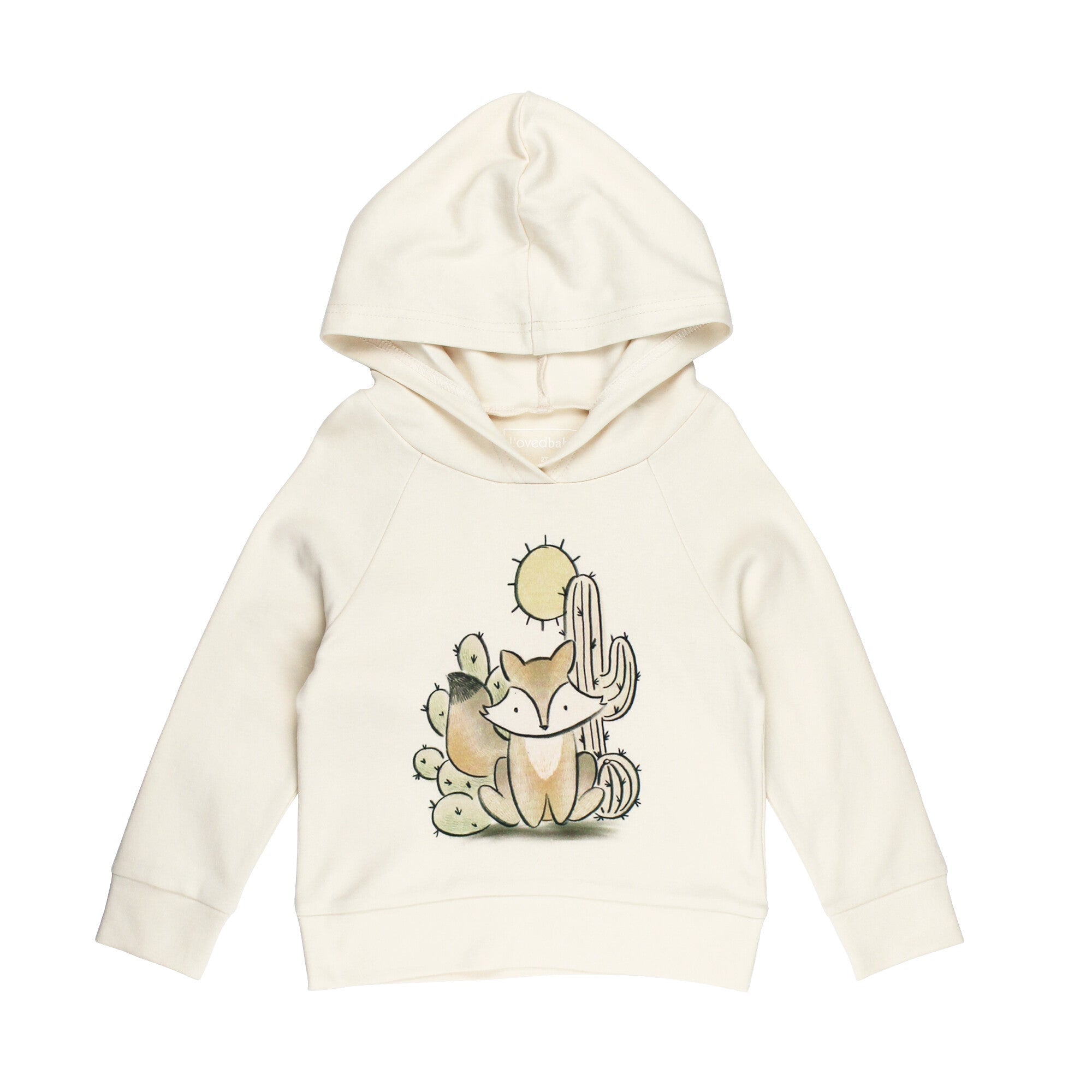 Little Fox Graphic - Kids' Organic Raglan Hoodie