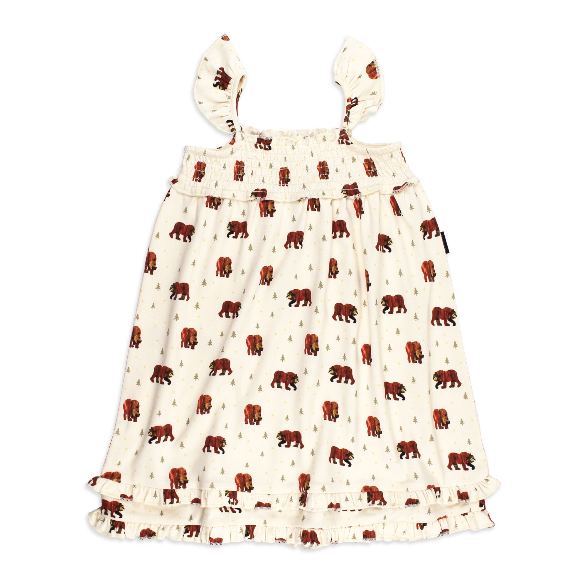 Brown Bear - Kids' Organic Smocked Summer Dress