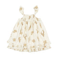 Buttercream Cactus - Kids' Organic Smocked Summer Dress