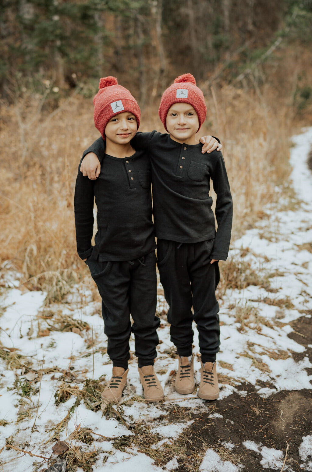 Black - Kids' Organic Thermal Lounge Set