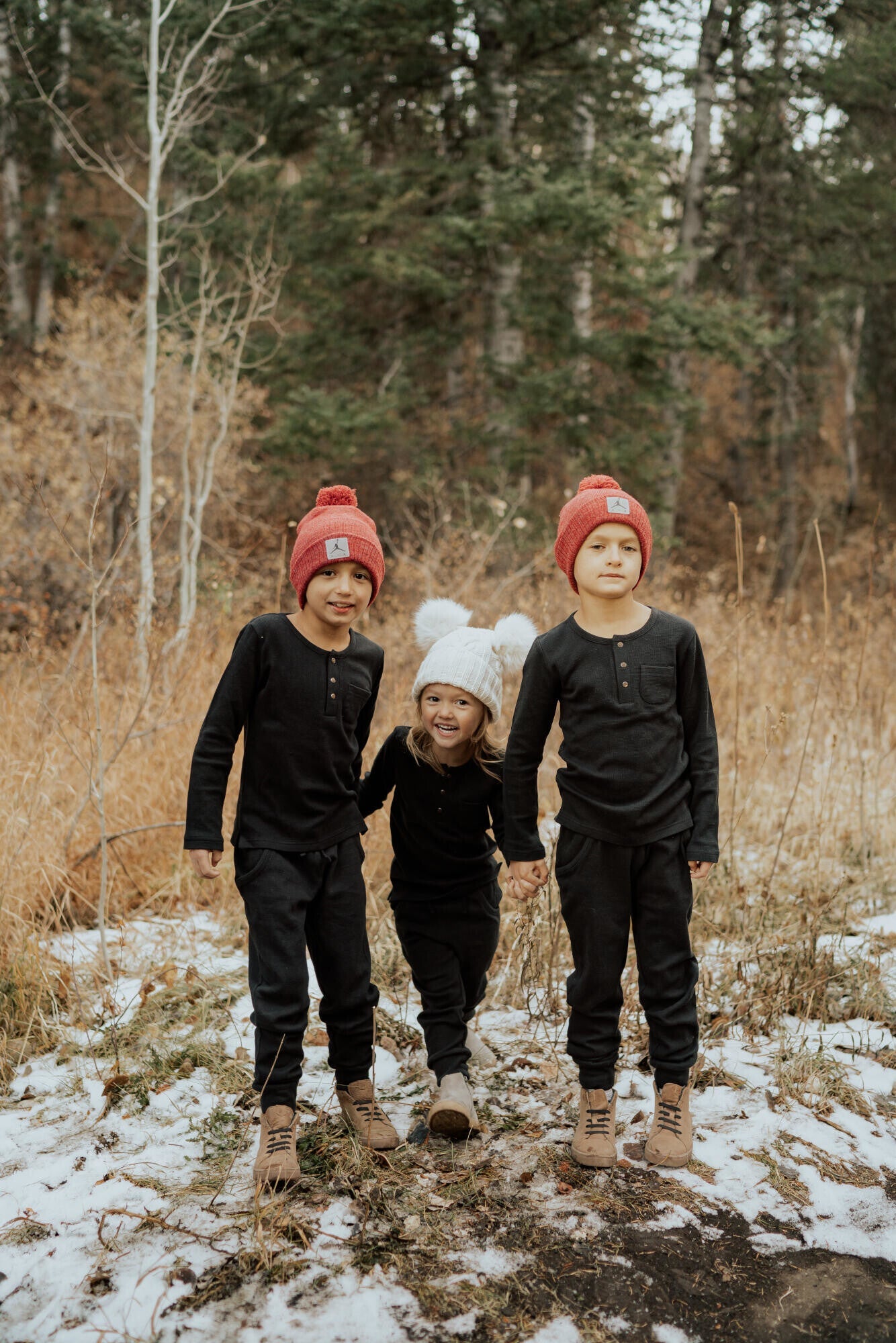 Black - Kids' Organic Thermal Lounge Set