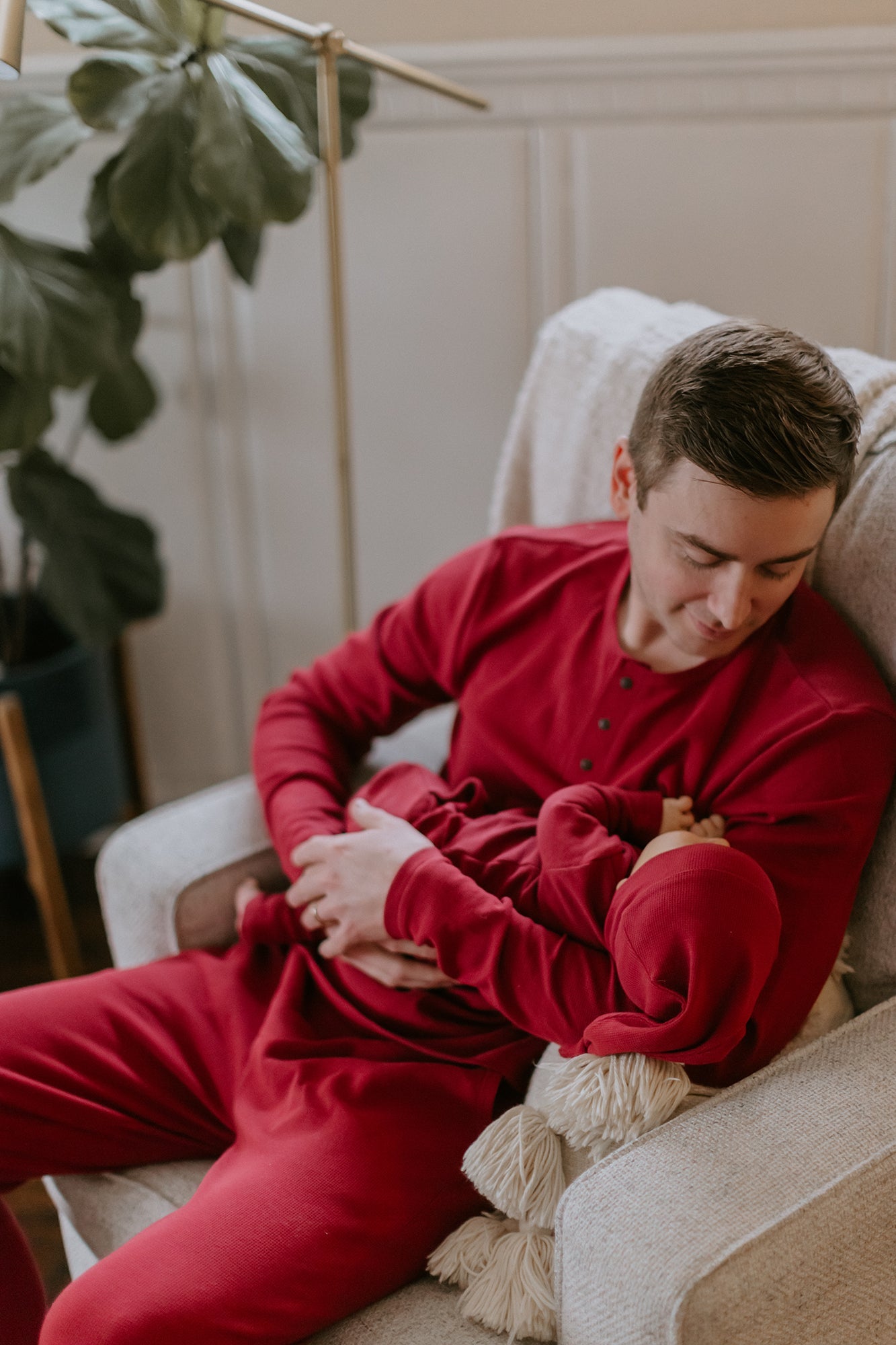 Crimson - Men's Organic Thermal Lounge Set