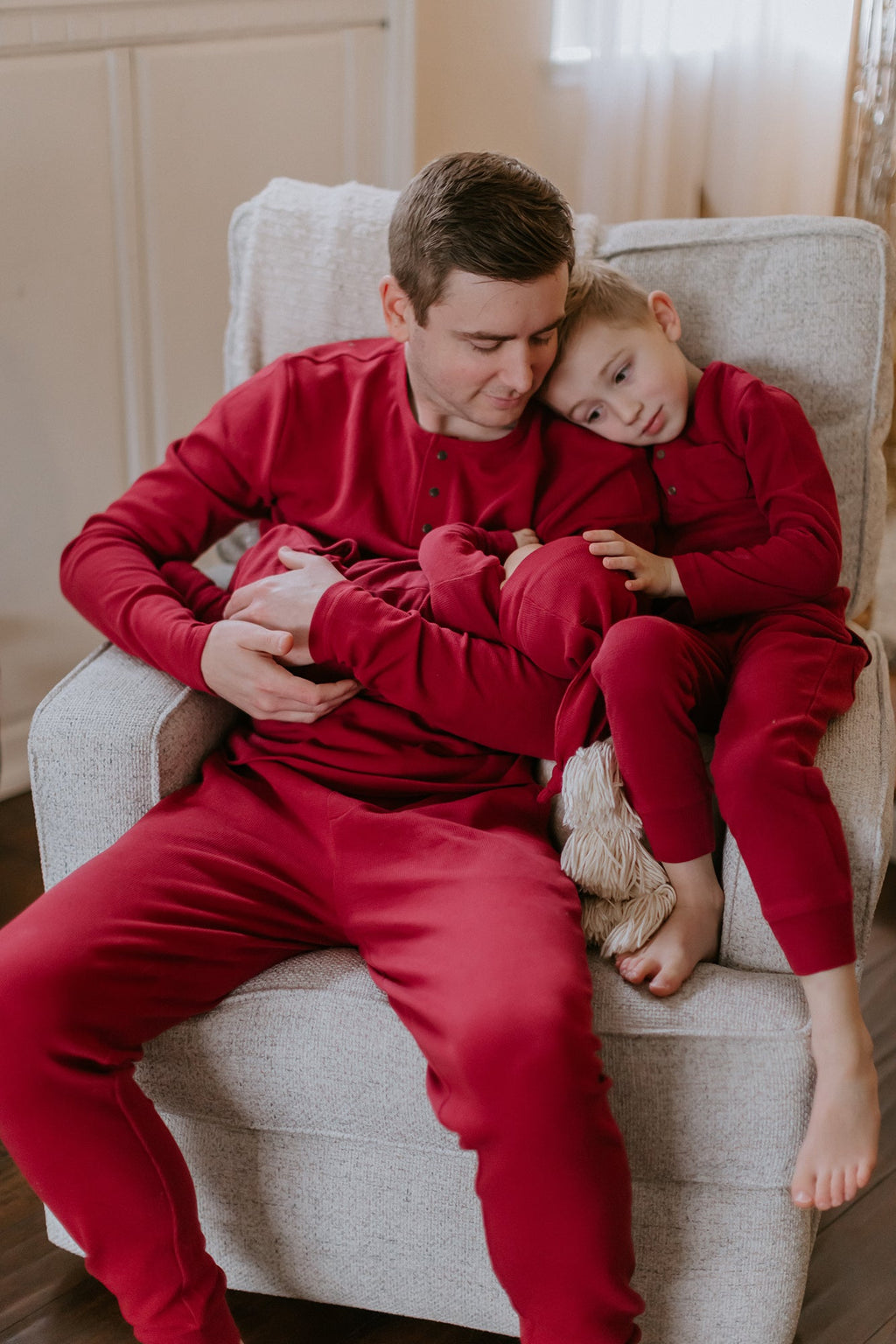 Crimson - Men's Organic Thermal Lounge Set