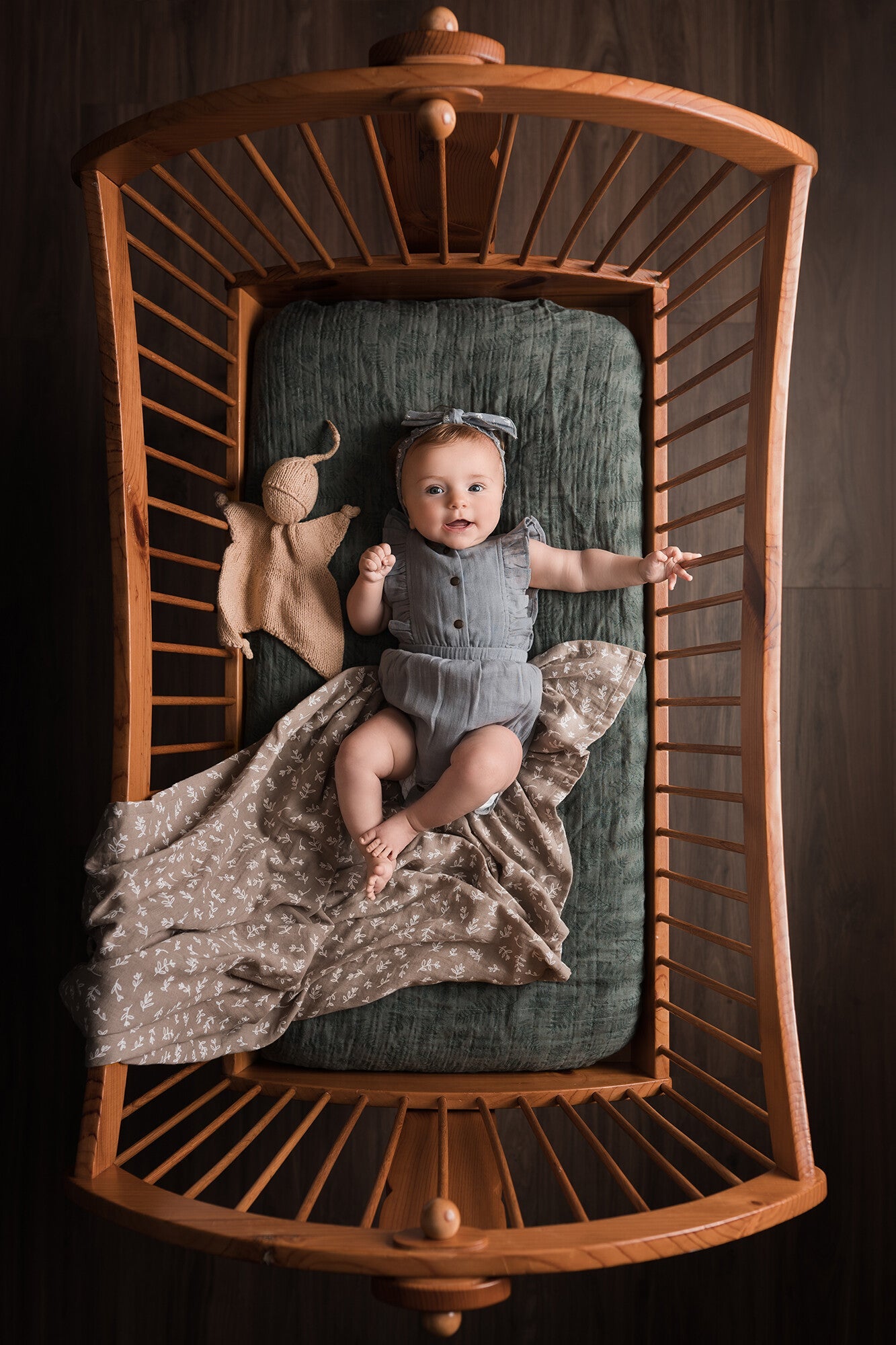 Blueberry - Organic Muslin Ruffle Bodysuit