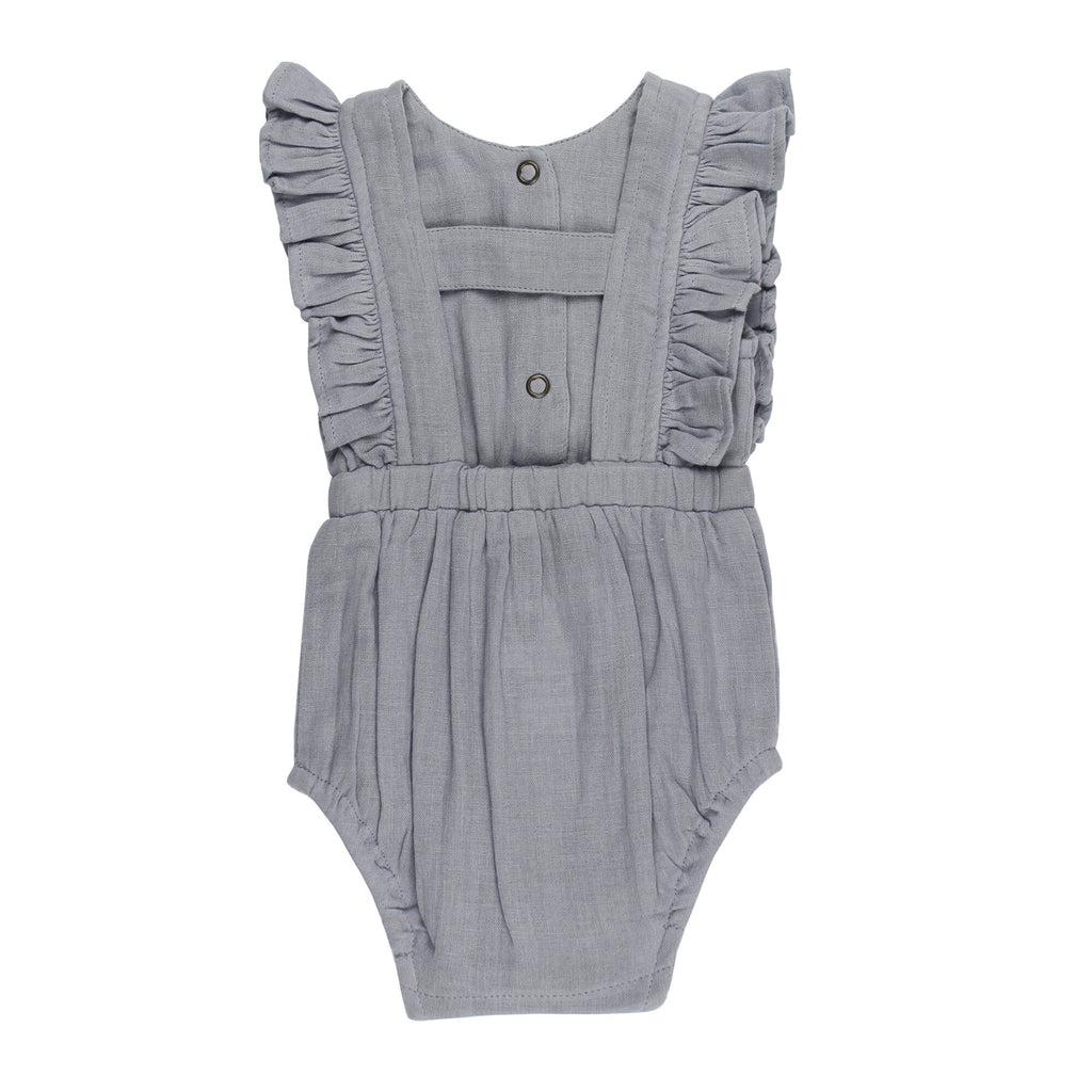 Blueberry - Organic Muslin Ruffle Bodysuit
