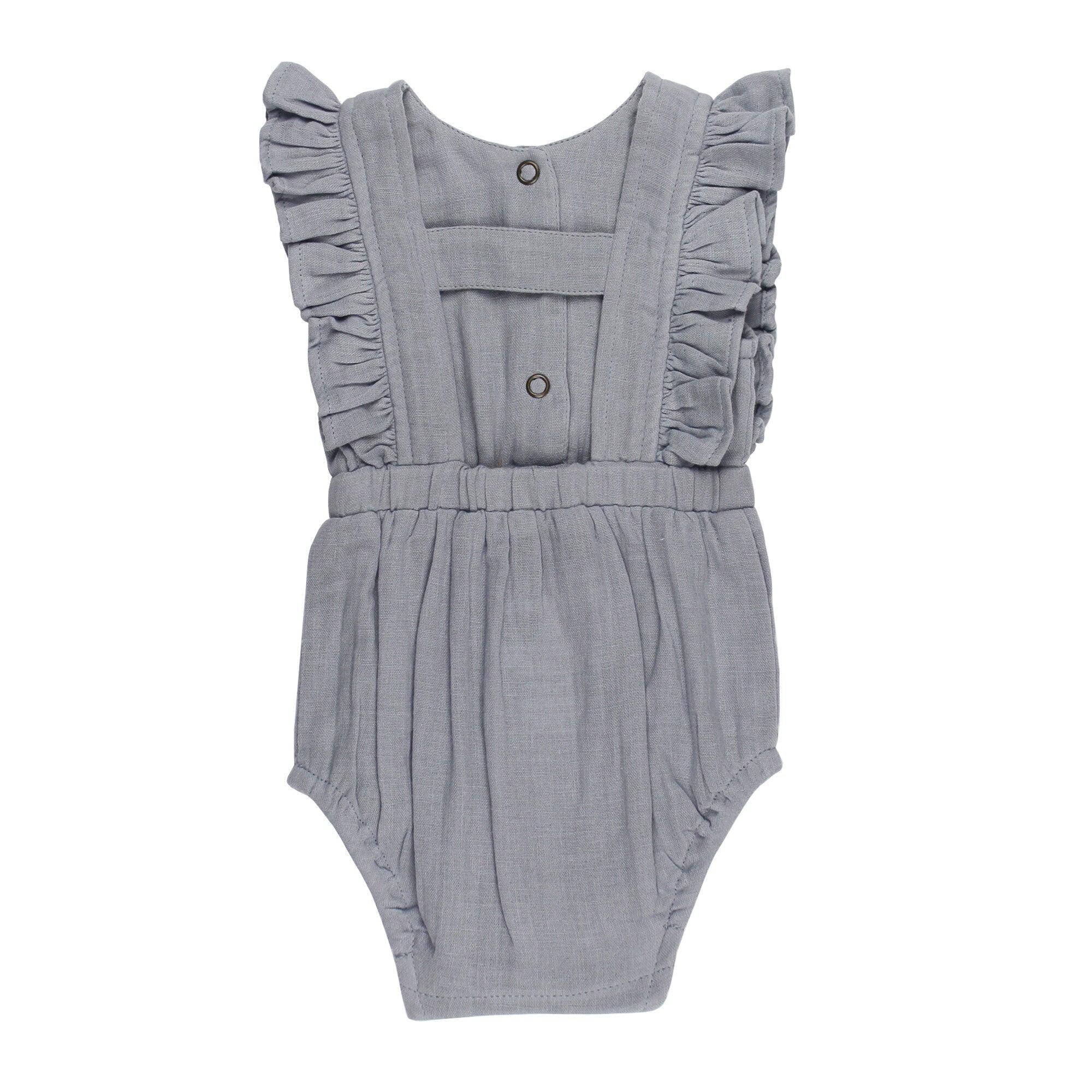 Blueberry - Organic Muslin Ruffle Bodysuit