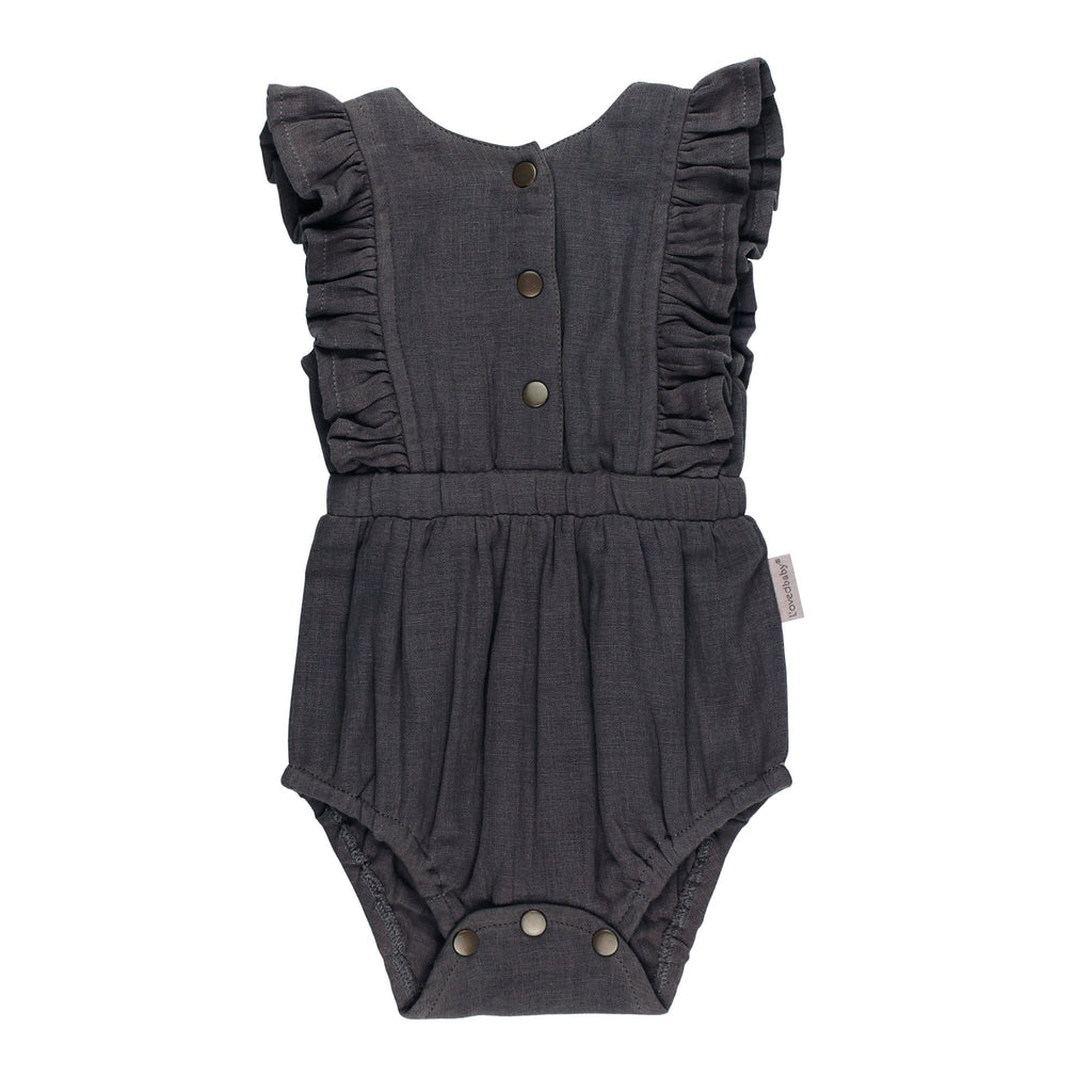 Chia Seed - Organic Muslin Ruffle Bodysuit