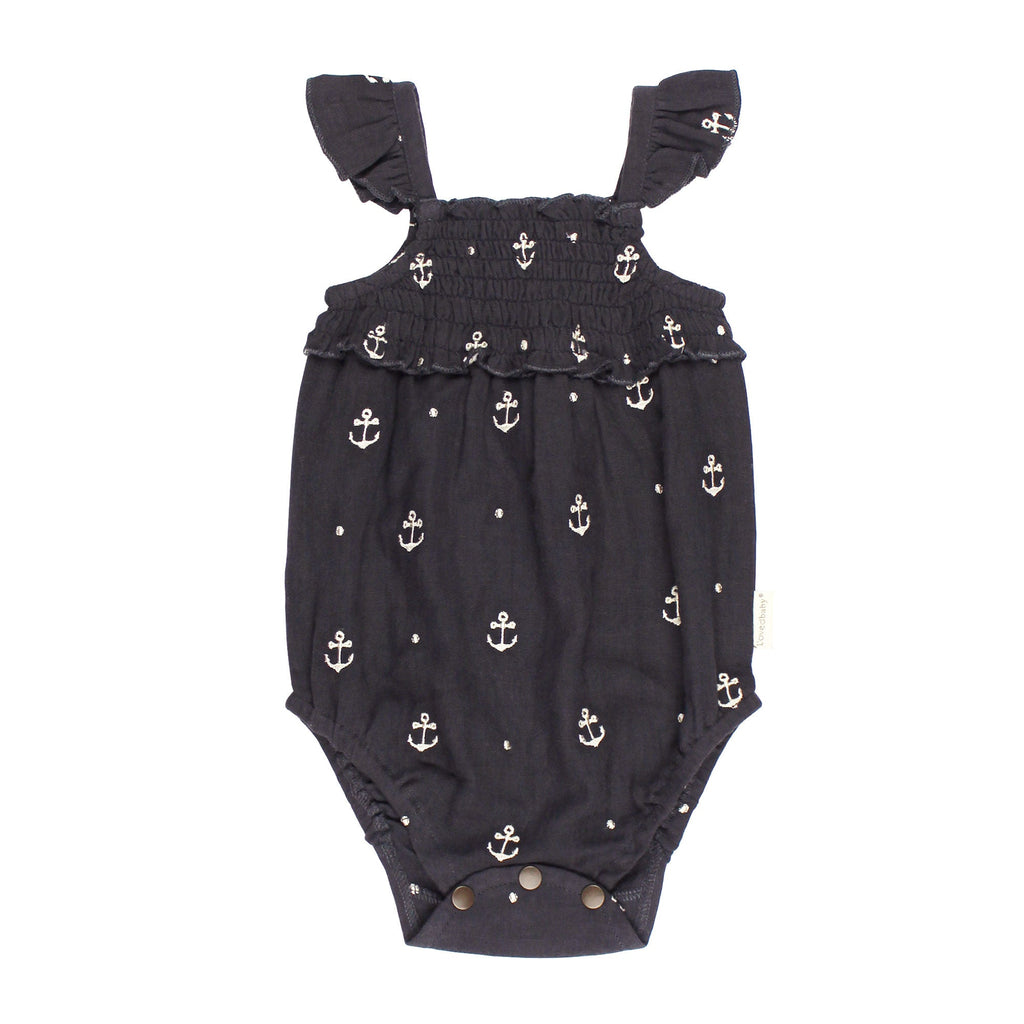 Chia Anchor - Organic Muslin Sleeveless Bodysuit