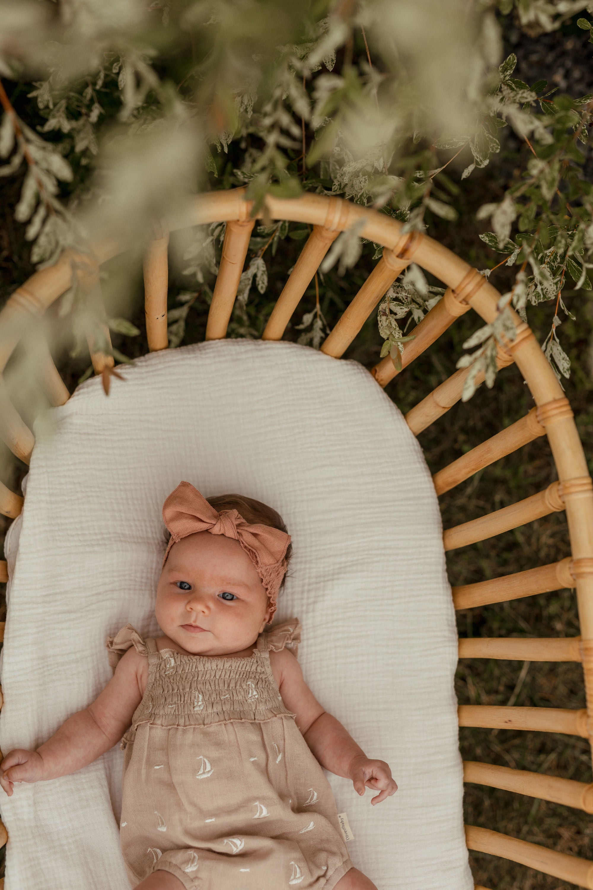 Oatmeal Sailboat - Organic Muslin Sleeveless Bodysuit