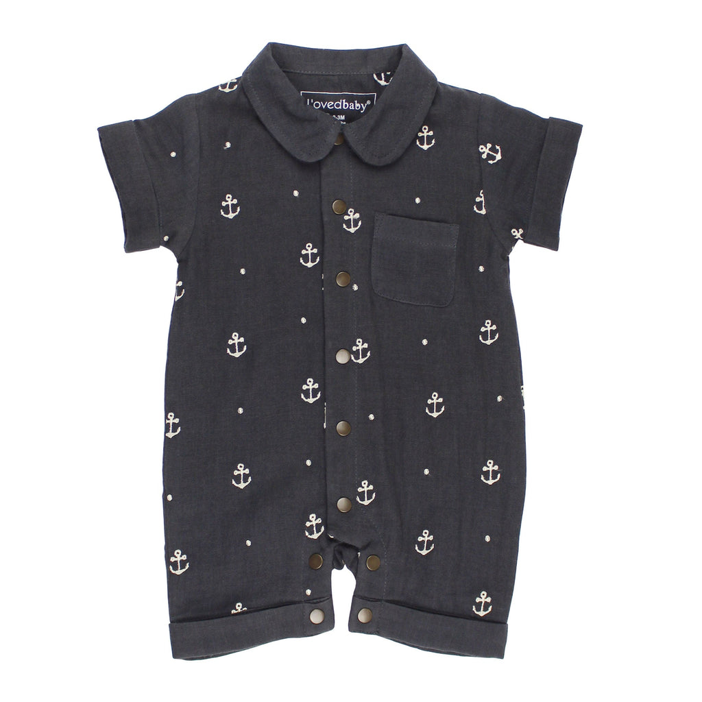 Chia Anchor - Organic Muslin S/Sleeve Coverall
