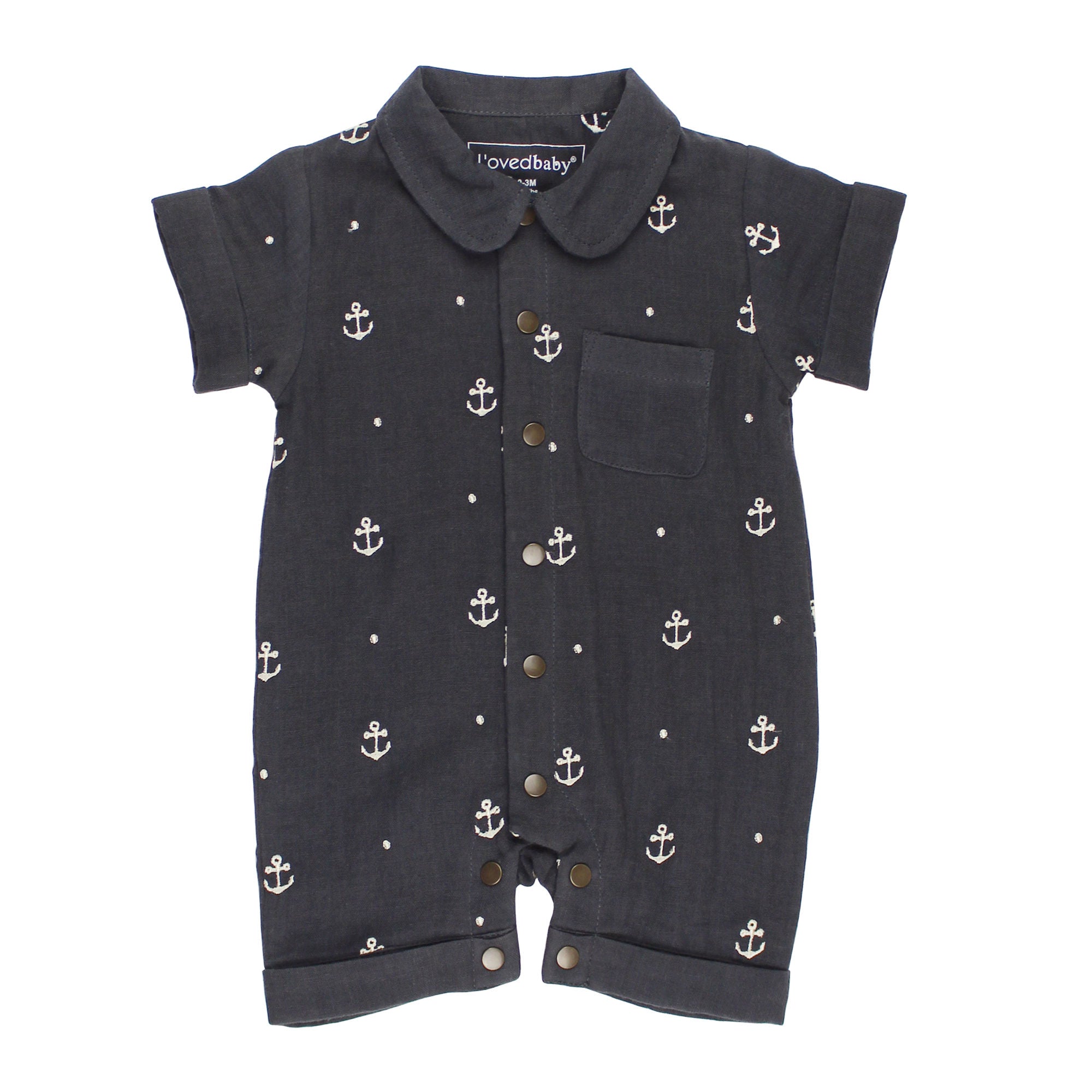 Chia Anchor - Organic Muslin S/Sleeve Coverall
