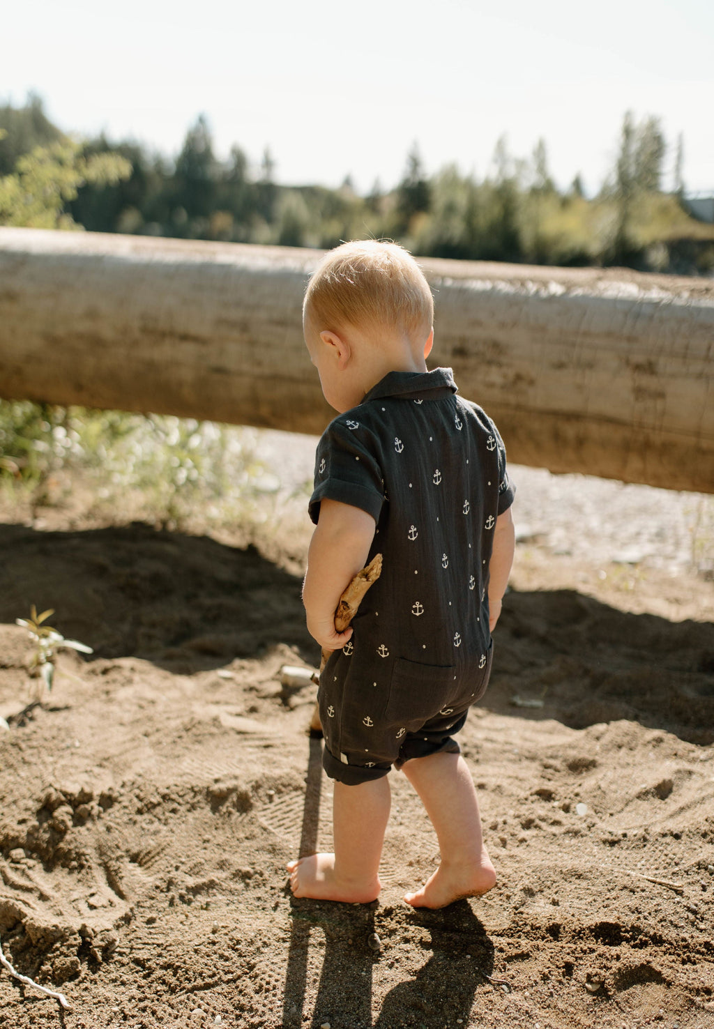 Chia Anchor - Organic Muslin S/Sleeve Coverall