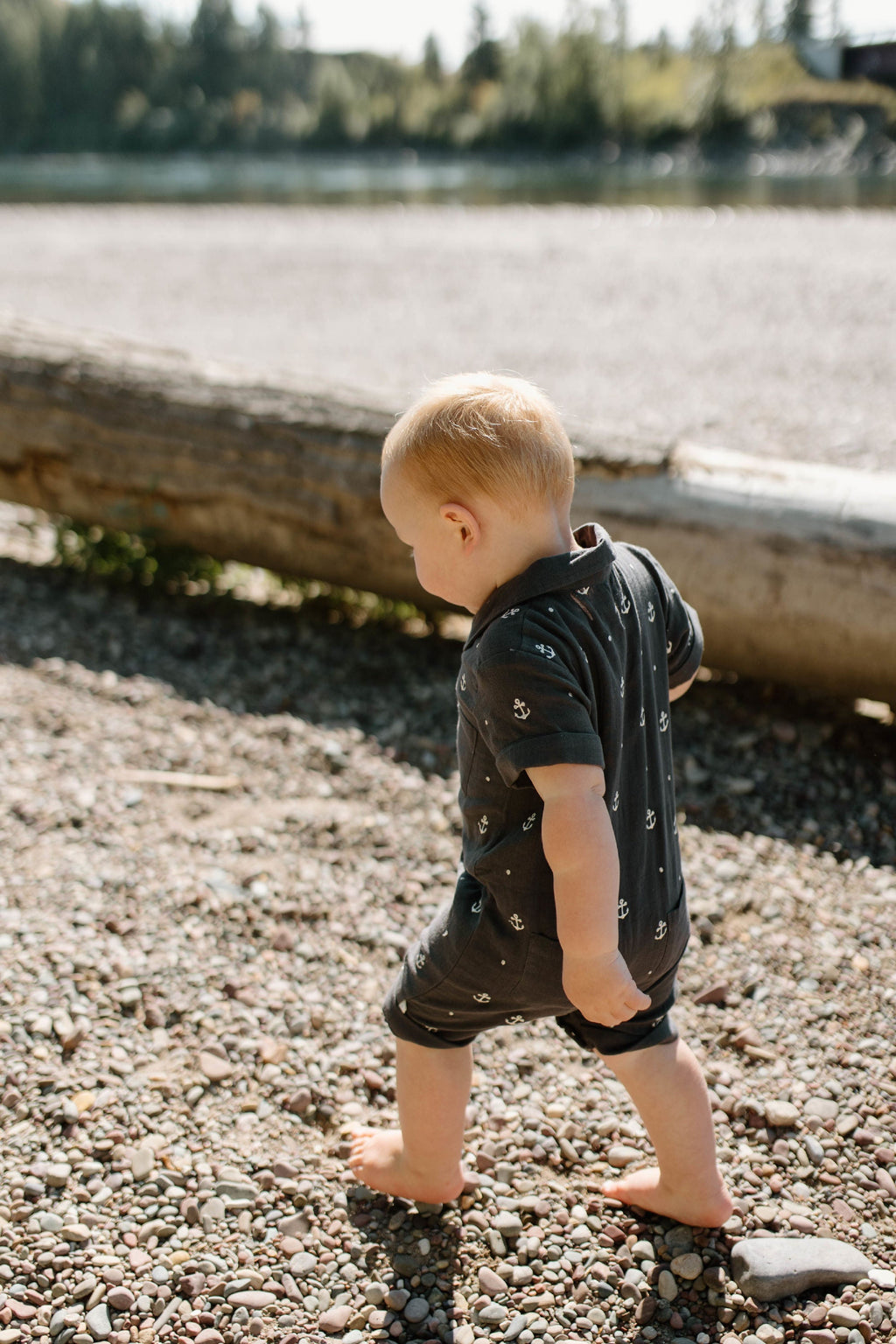 Chia Anchor - Organic Muslin S/Sleeve Coverall
