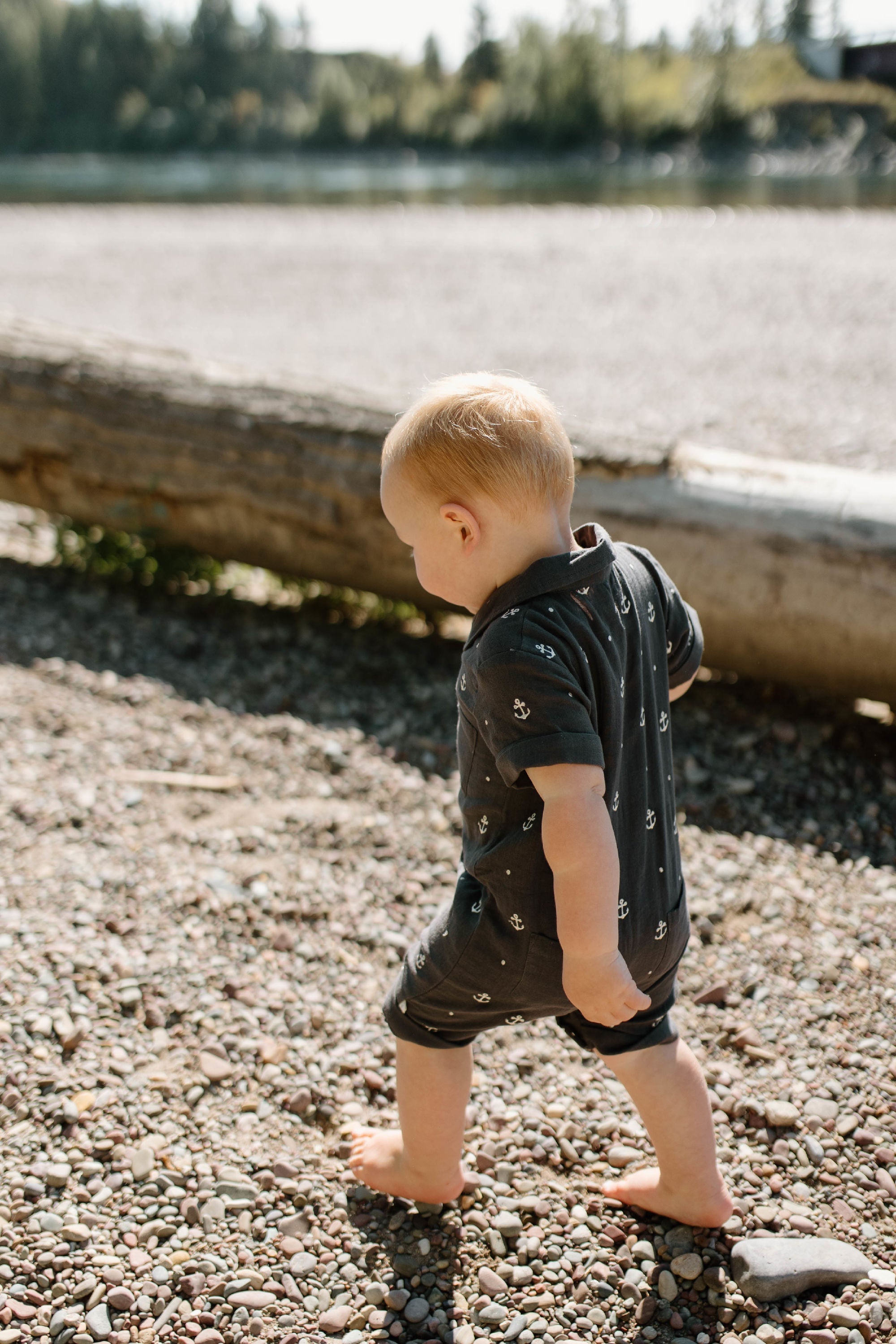 Chia Anchor - Organic Muslin S/Sleeve Coverall