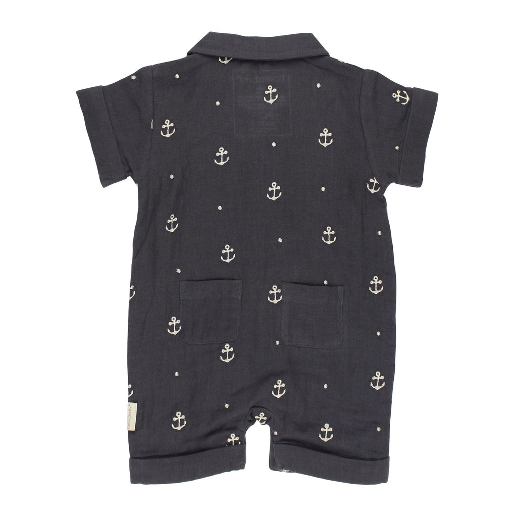 Chia Anchor - Organic Muslin S/Sleeve Coverall