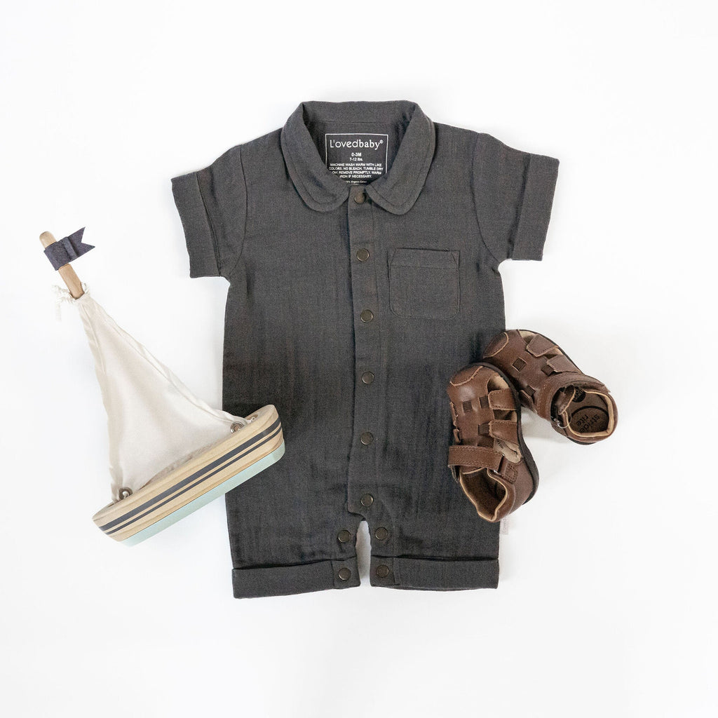 Chia Seed - Organic Muslin S/Sleeve Coverall