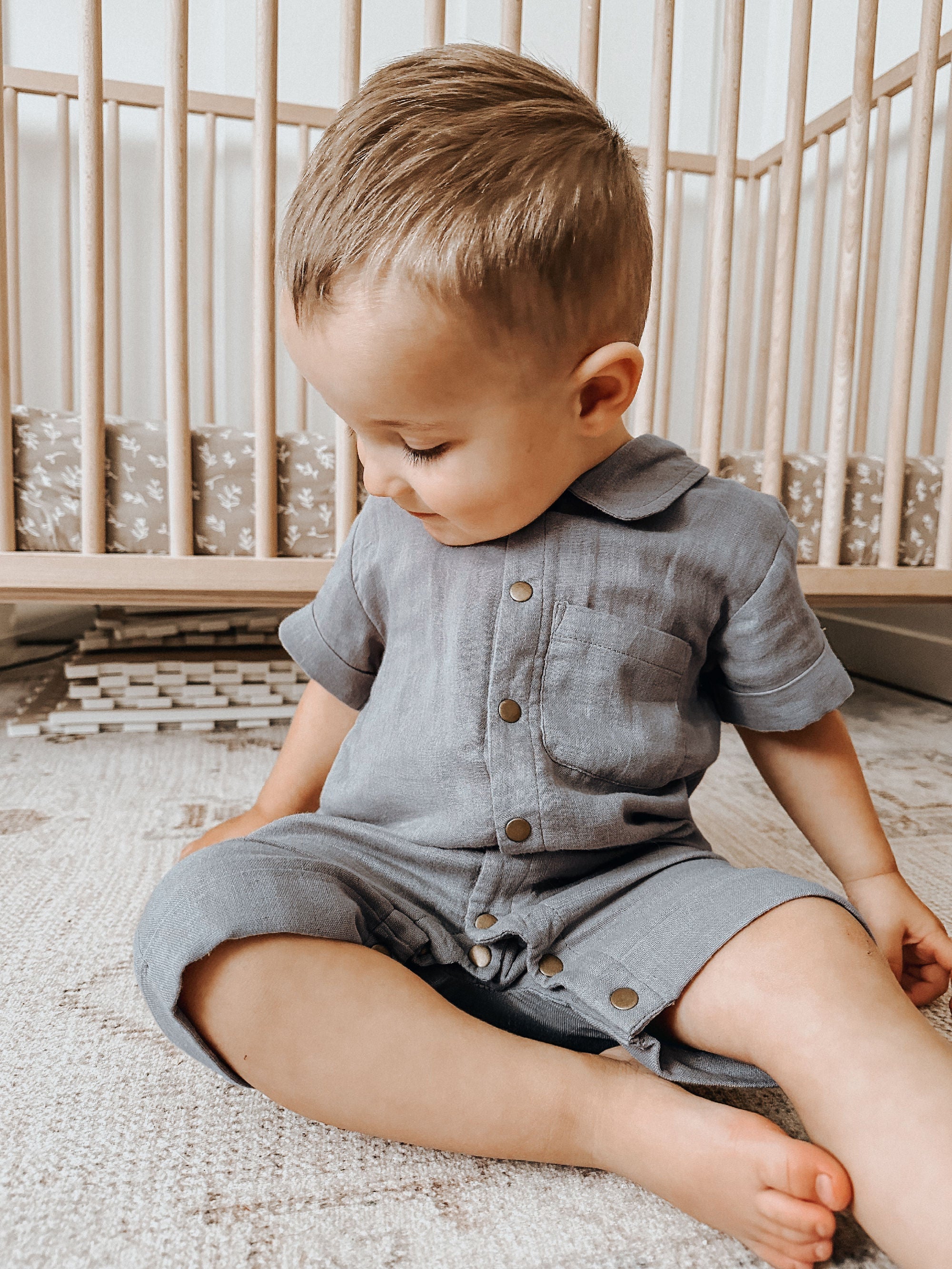 Moonstone - Organic Muslin S/Sleeve Coverall