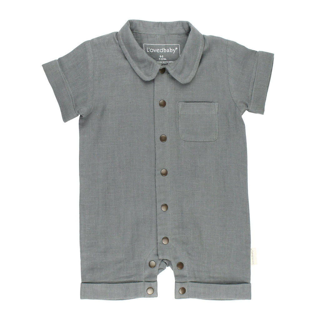 Moonstone - Organic Muslin S/Sleeve Coverall