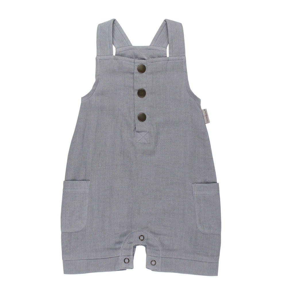 Blueberry - Organic Cuffed Muslin Overall