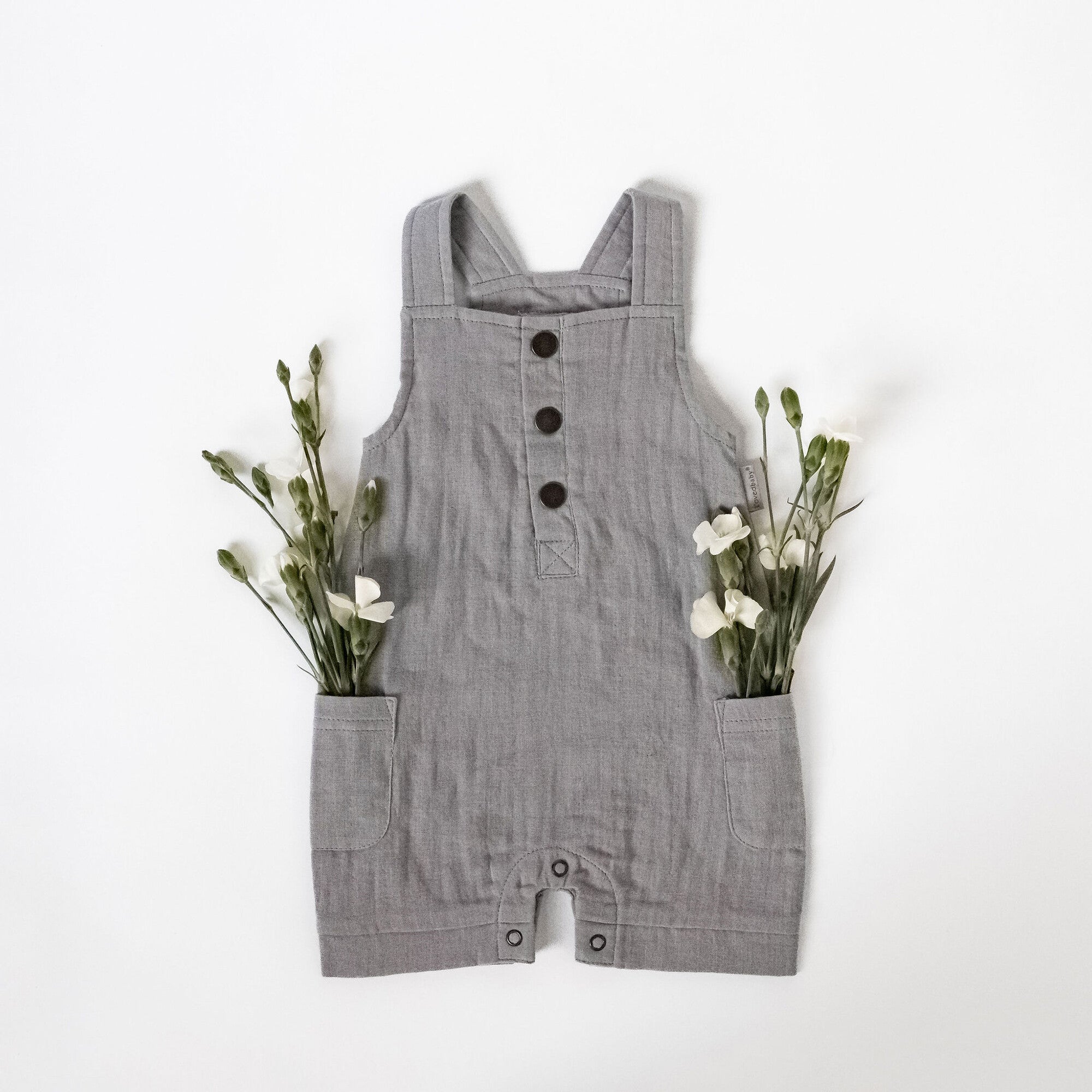 Blueberry - Organic Cuffed Muslin Overall