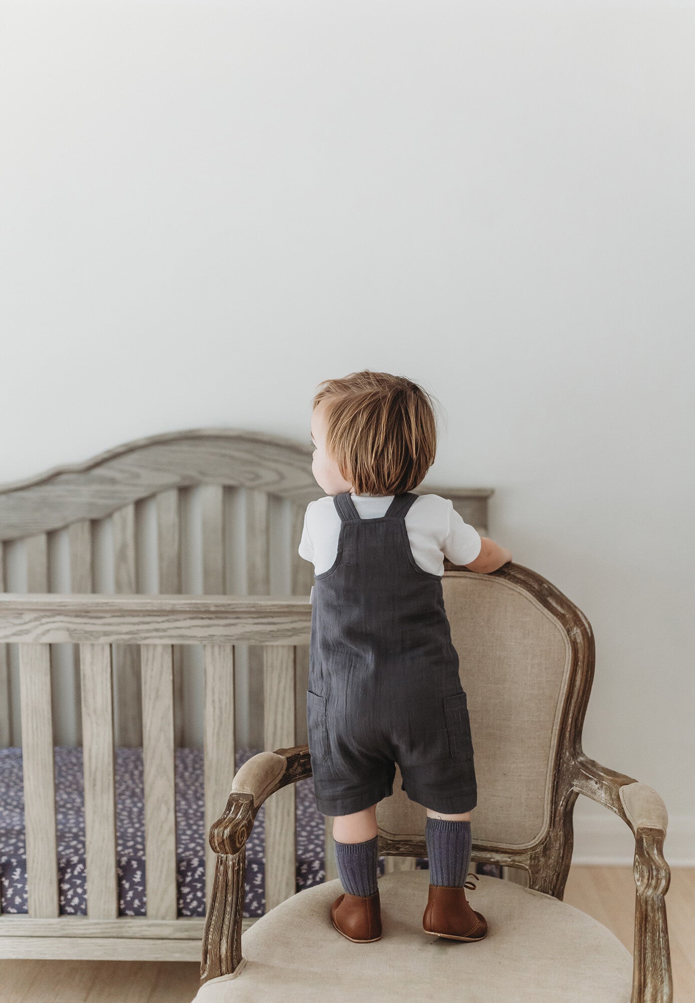 Chia Seed - Organic Cuffed Muslin Overall