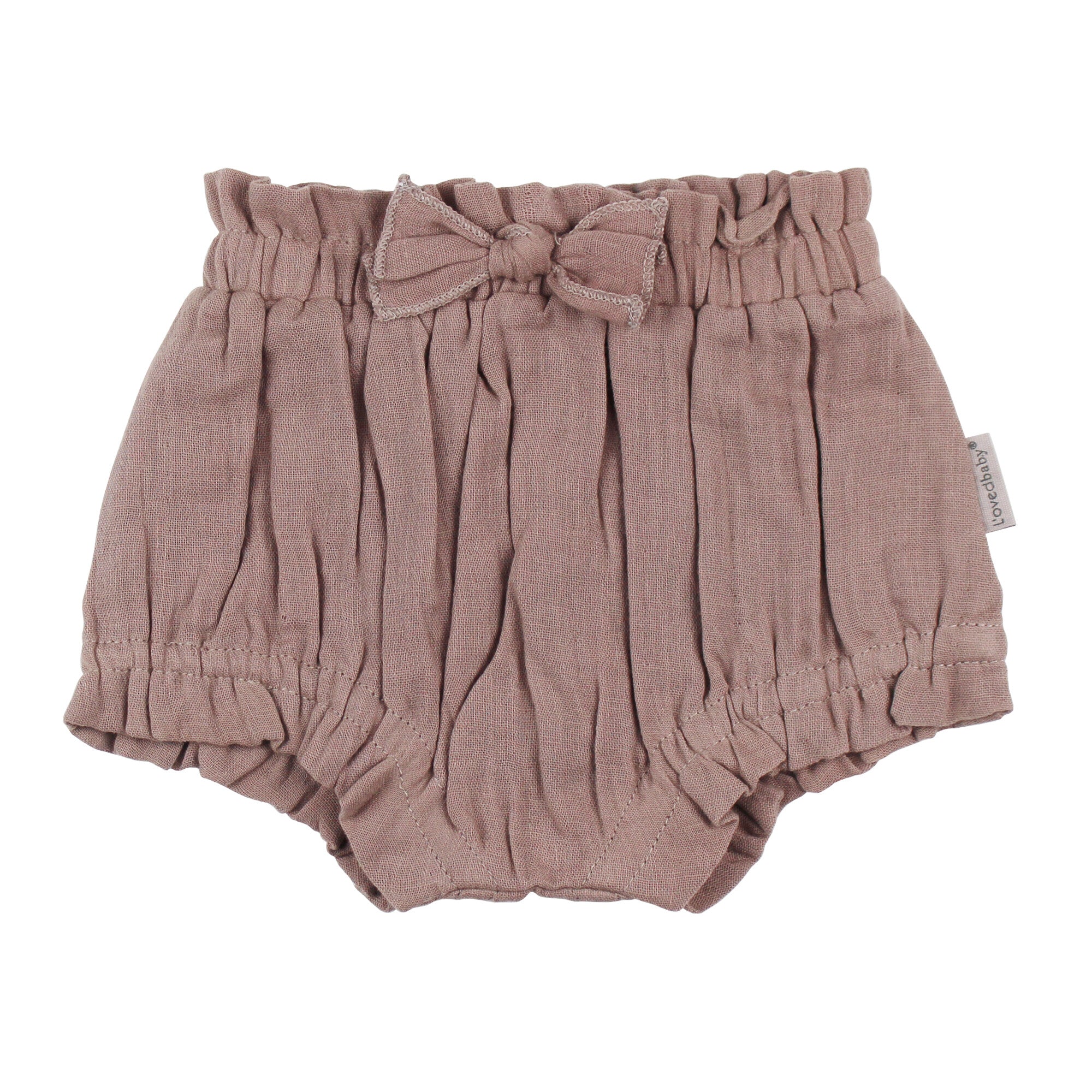 Almond - Organic Muslin Ruffle Bloomer