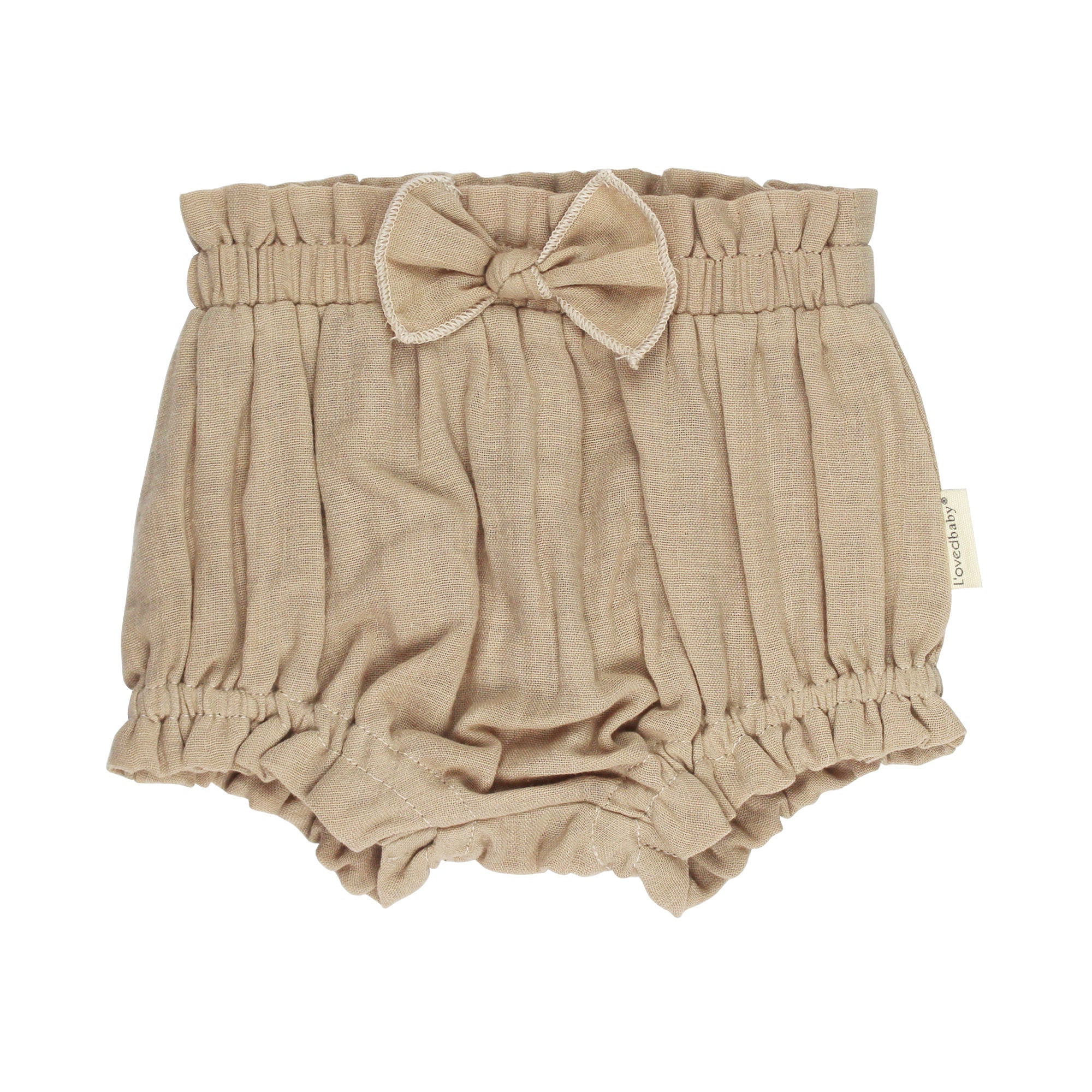 Oatmeal - Organic Muslin Ruffle Bloomer