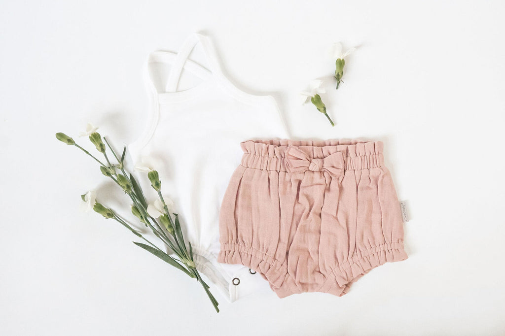Taffy - Organic Muslin Ruffle Bloomer