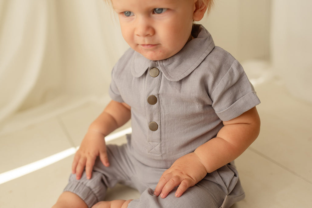 Blueberry - Organic Muslin Tee & Harem Pant Set