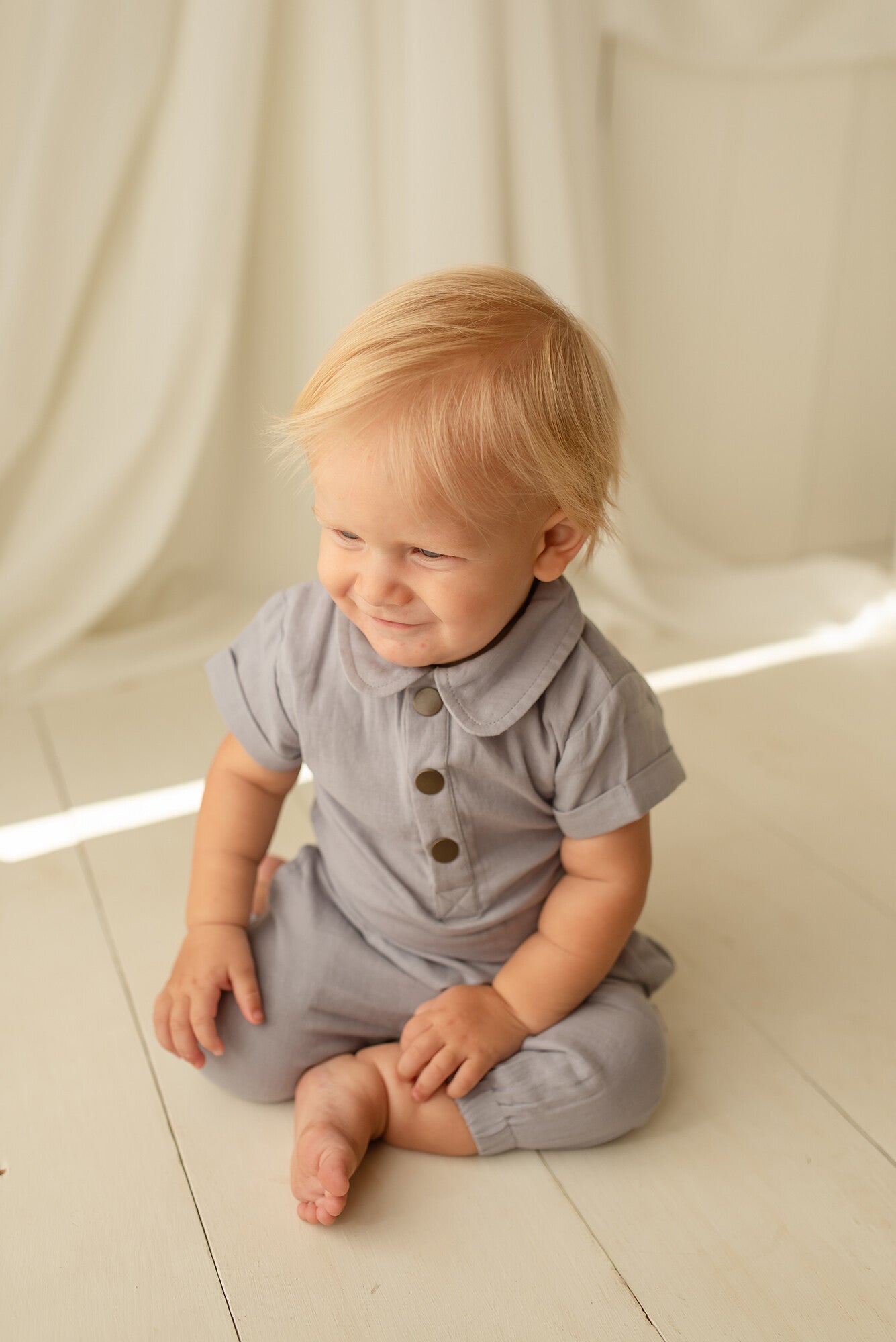 Blueberry - Organic Muslin Tee & Harem Pant Set