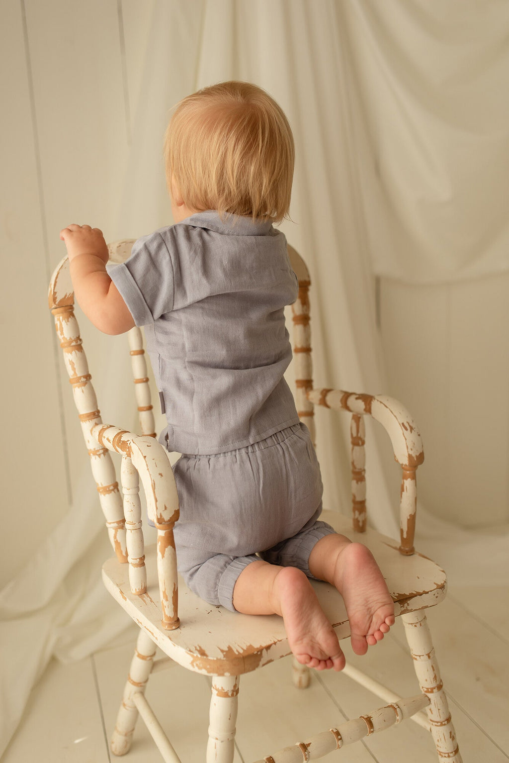 Blueberry - Organic Muslin Tee & Harem Pant Set