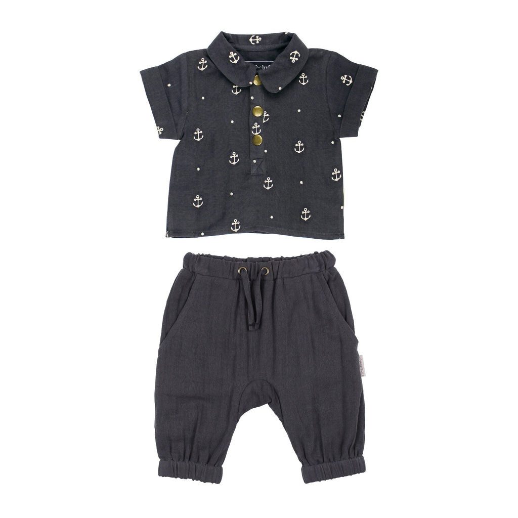 Chia Anchor - Organic Muslin Tee & Harem Pant Set