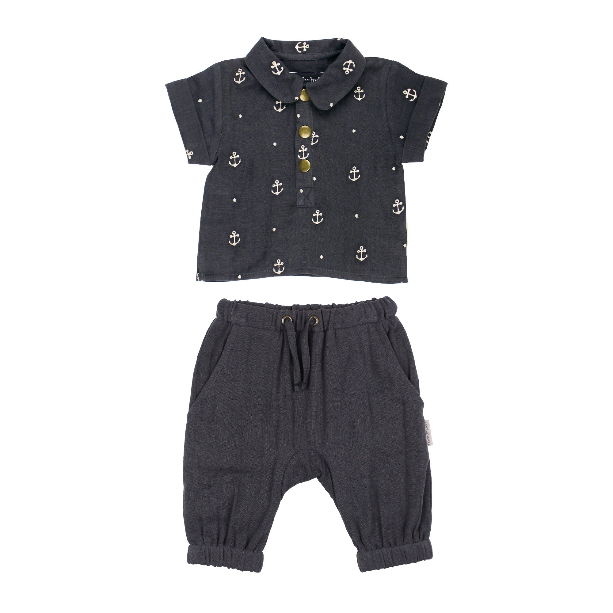 Chia Anchor - Organic Muslin Tee & Harem Pant Set
