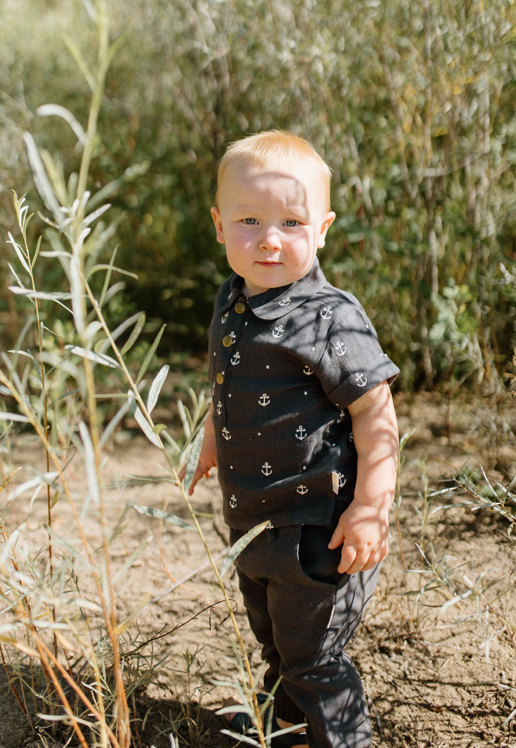 Chia Anchor - Organic Muslin Tee & Harem Pant Set