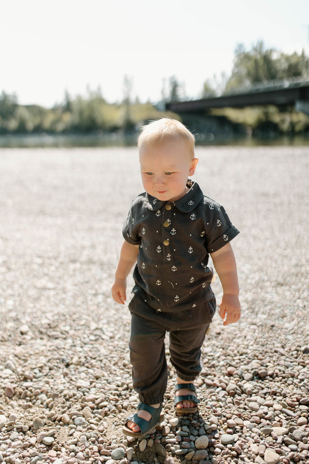 Chia Anchor - Organic Muslin Tee & Harem Pant Set